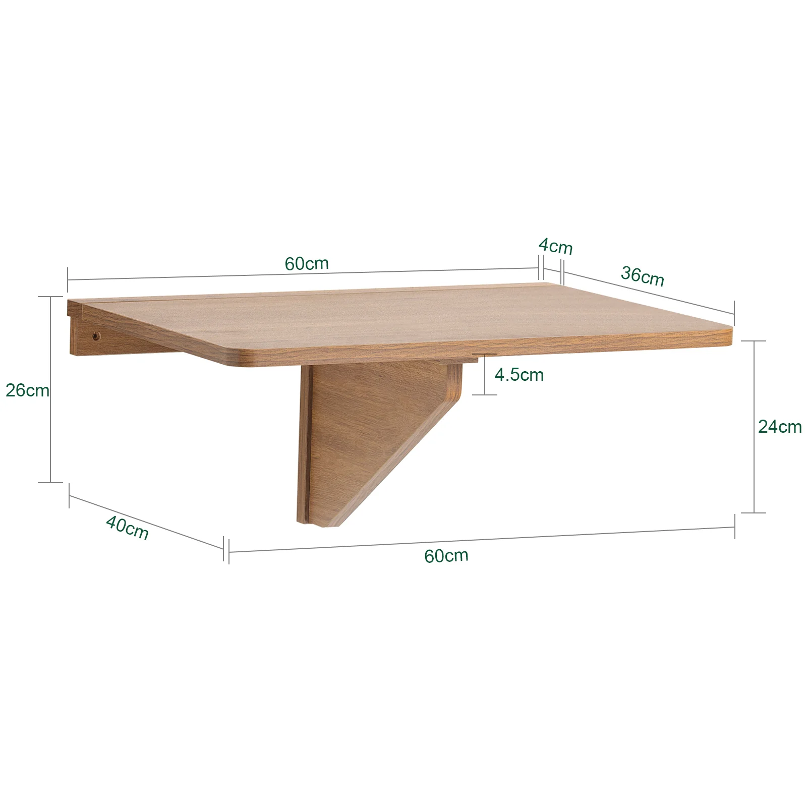 SoBuy FWT03-PF Eettafel Muur Klaptafel Keukentafel Kindermeubilair Laptoptafel Bureau - Image 5