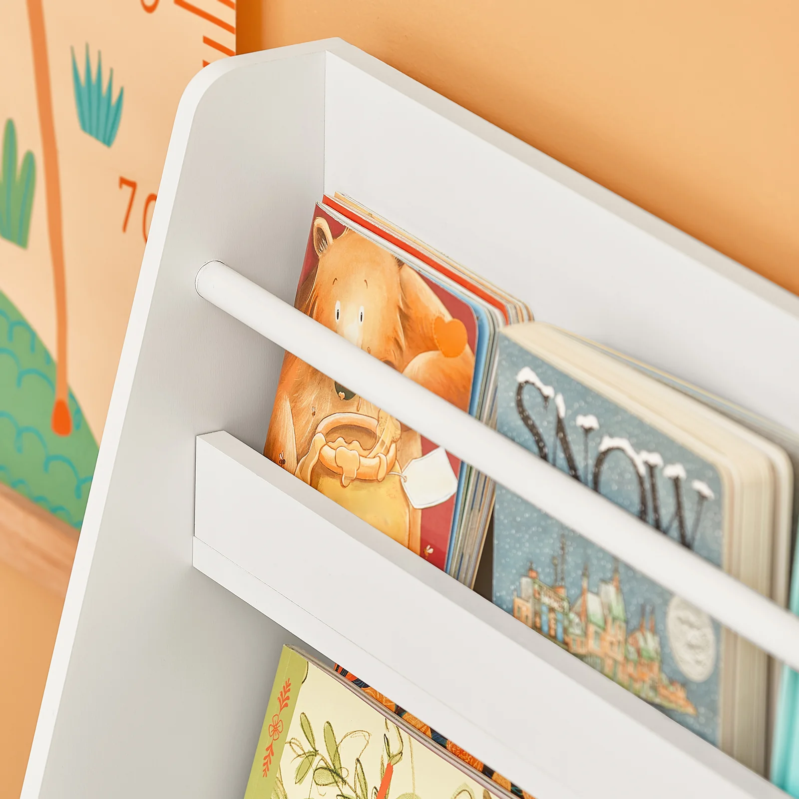 SoBuy KMB45-W Kinderplank, Boekenplank Opbergplank met 4 Planken voor Boeken en Decoratie - Image 11