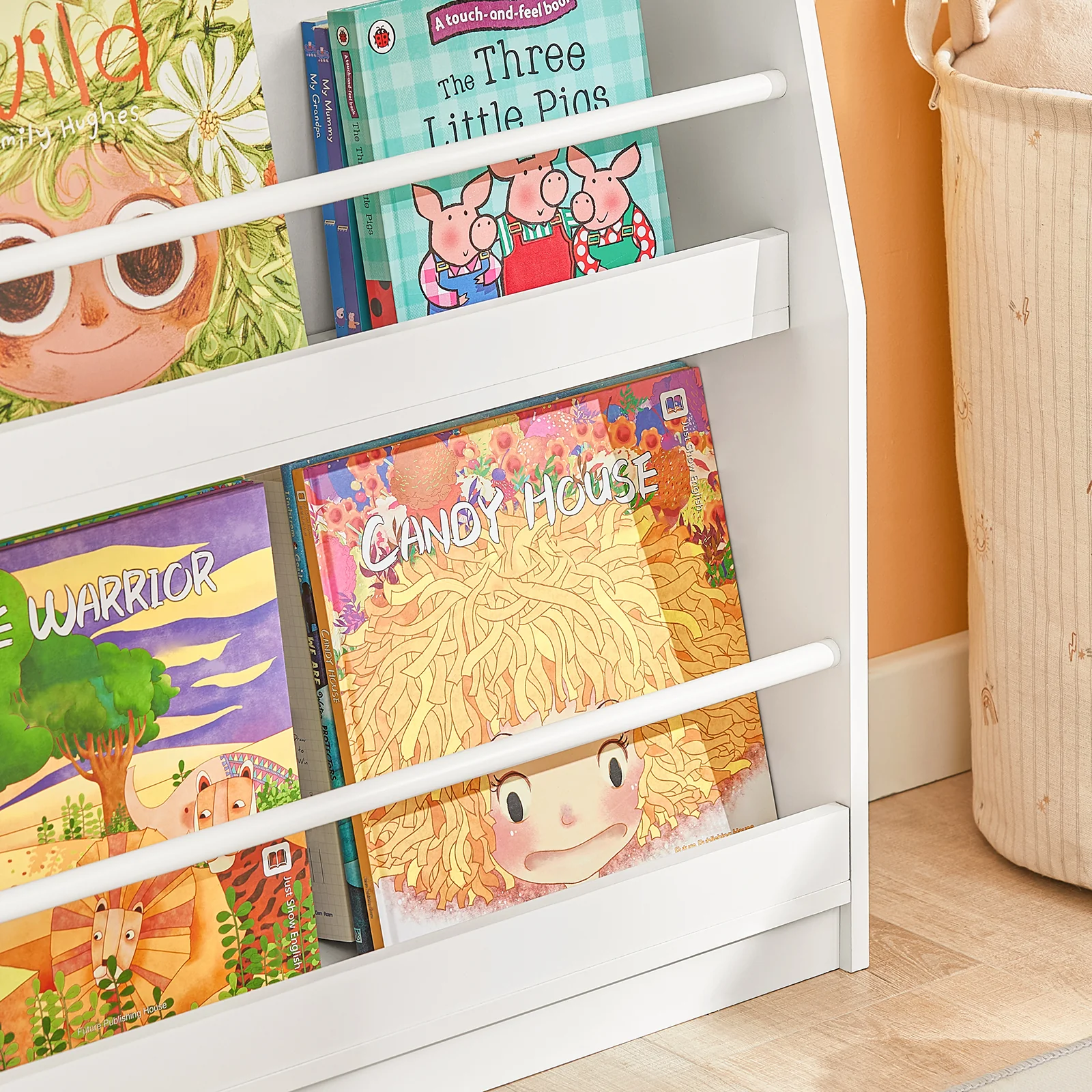 SoBuy KMB45-W Kinderplank, Boekenplank Opbergplank met 4 Planken voor Boeken en Decoratie - Image 7