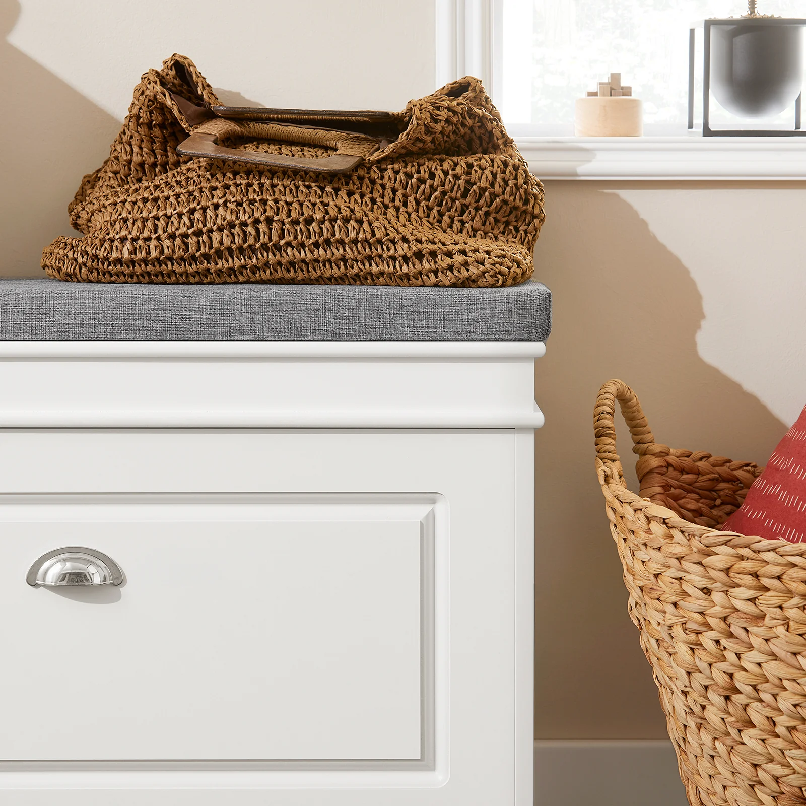 Pre-order SoBuy Set FSR82-L-W + FSR78-W – Witte Schoenenmeubel Set, Schoenenbank met Kussen + Schoenenkast met 2 Kleppen voor 8 Paar, 2-delig Halmeubel - Image 9