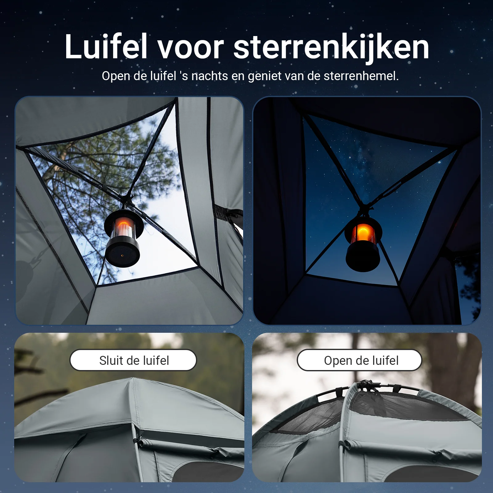 SoBuy  OGS32-HG 4-in-1 Camping Tent met Opvouwbaar Bed, Waterdicht, Slaapzak en Matras, Lichtgewicht, voor 1 Persoon, Festival, Buitenleven, Hike en Bos, Grijs - Image 10