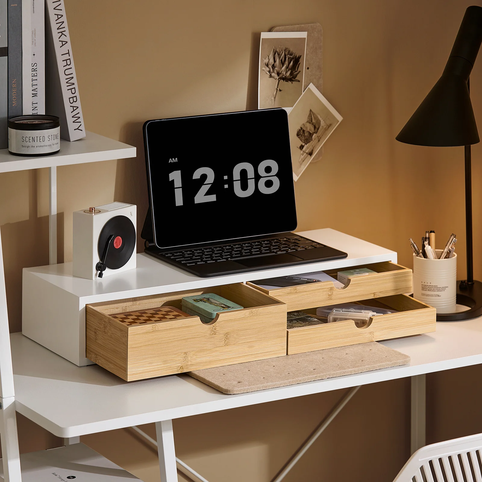 SoBuy BBF11-WN Monitorverhoger Ergonomische Monitorstandaard Universele Computer Monitor Houder Laptop of TV Screen - Image 3