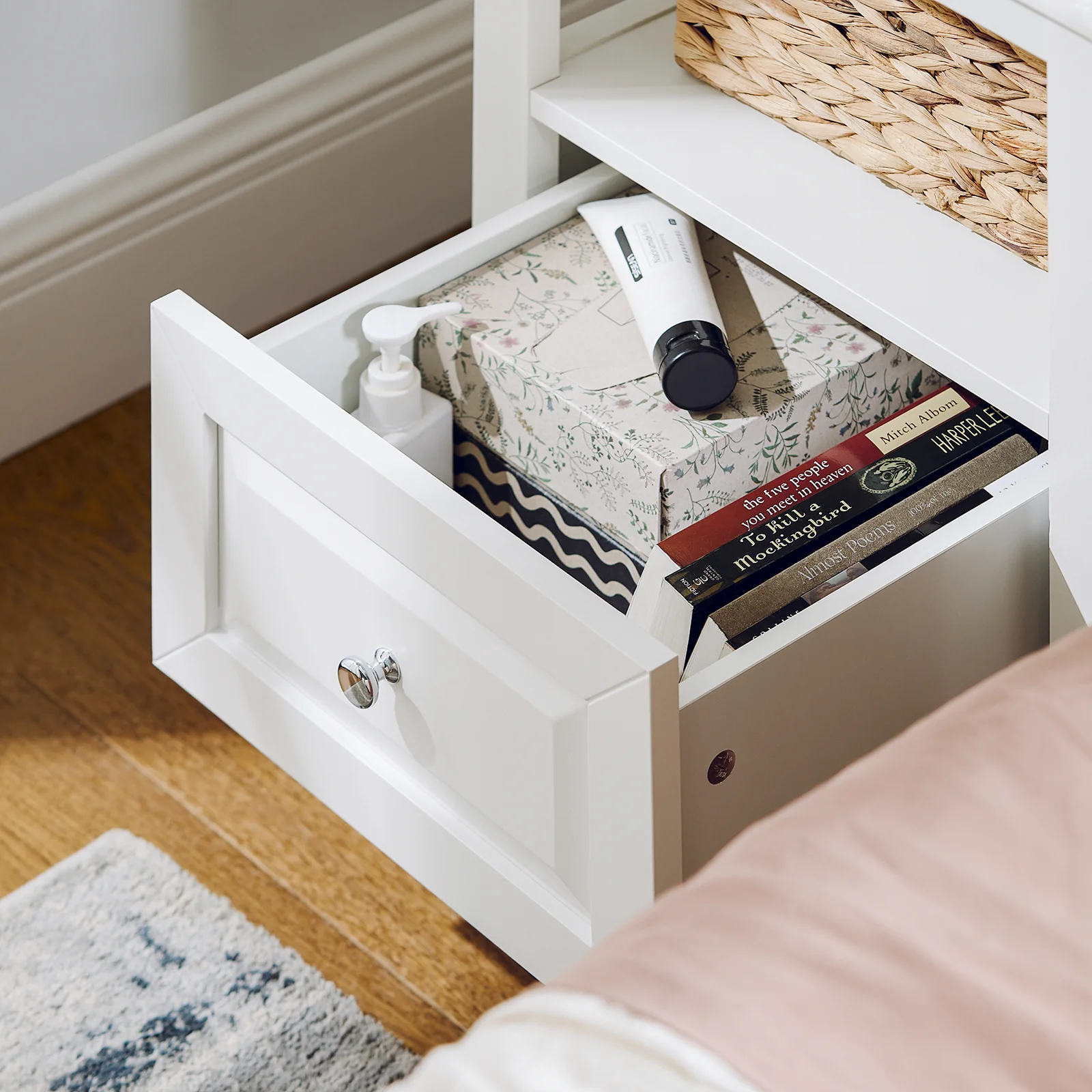 SoBuy FBT131-W Bijzettafel Nachtkastje, Sofa Bijzettafel, Bedtafel voor Woonkamer, Slaapkamer, Kantoor - Image 10
