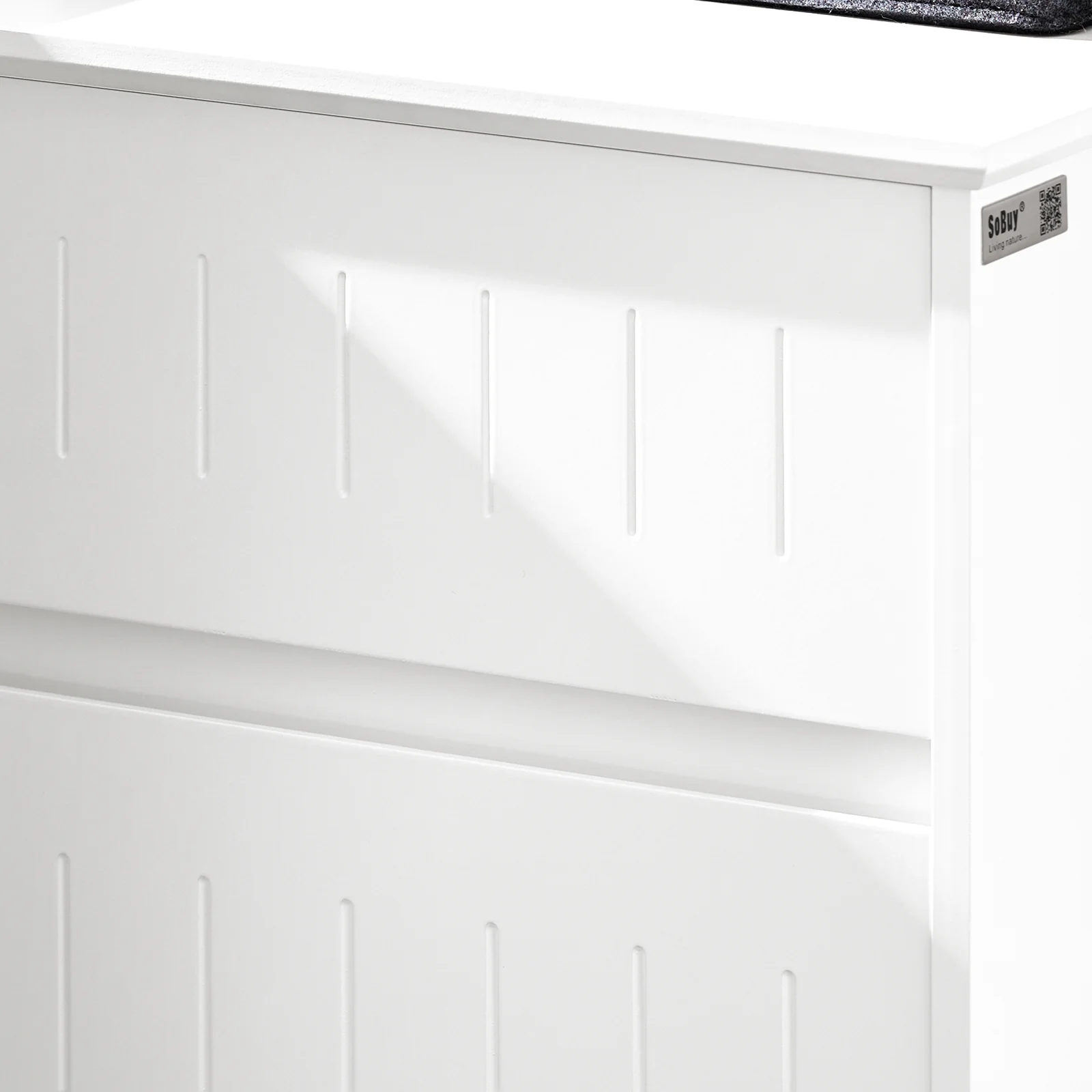 SoBuy BZR110-W Badkamerkast, Kolomkast, Lade Kast, Ladenkast, Waskast, Badkamer Halfhoge Opbergkast - Image 10