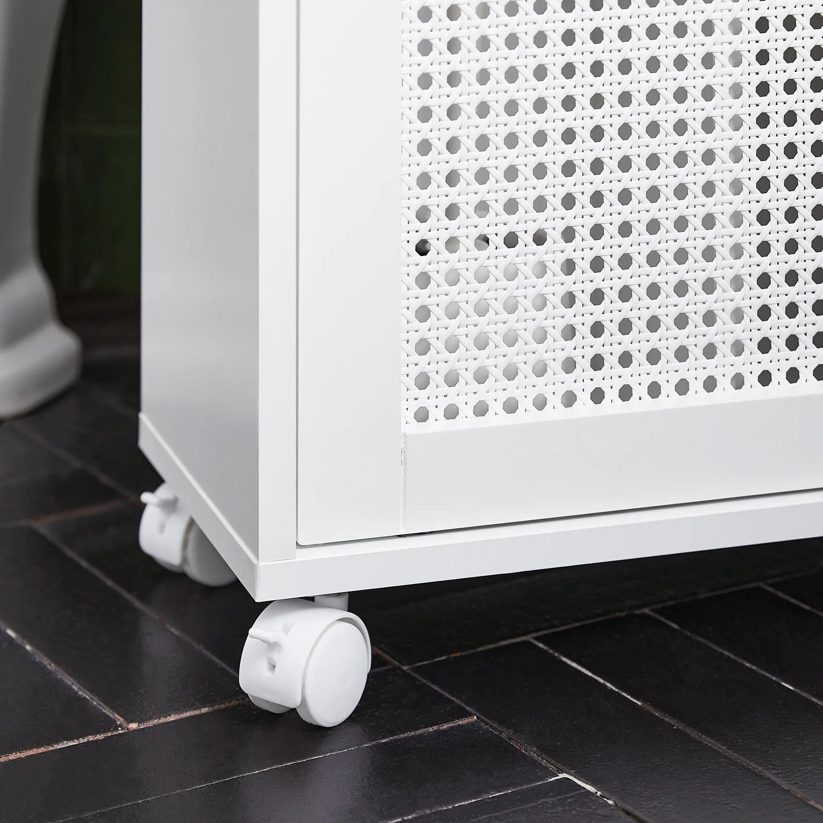 SoBuy BZR119-W Lage Kast, Badkamer Kast, Smalle Badkamerkast, Toiletkast, Toiletpapierhouder - Image 12