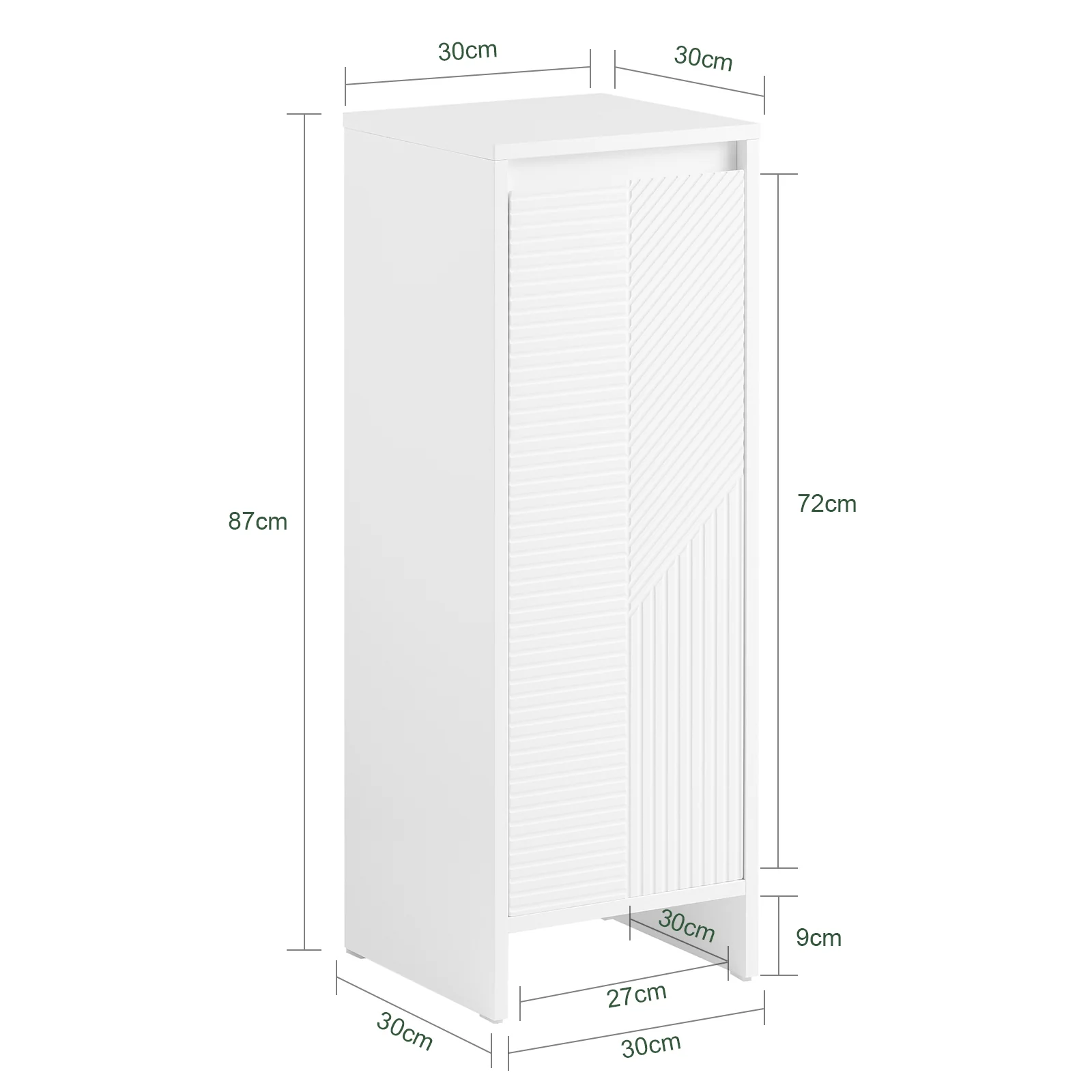 Pre-order SoBuy BZR154-W Linnenkast Badkameronderkast Wasmandopbergmeubel met 1 uitneembare wasmand - Image 5