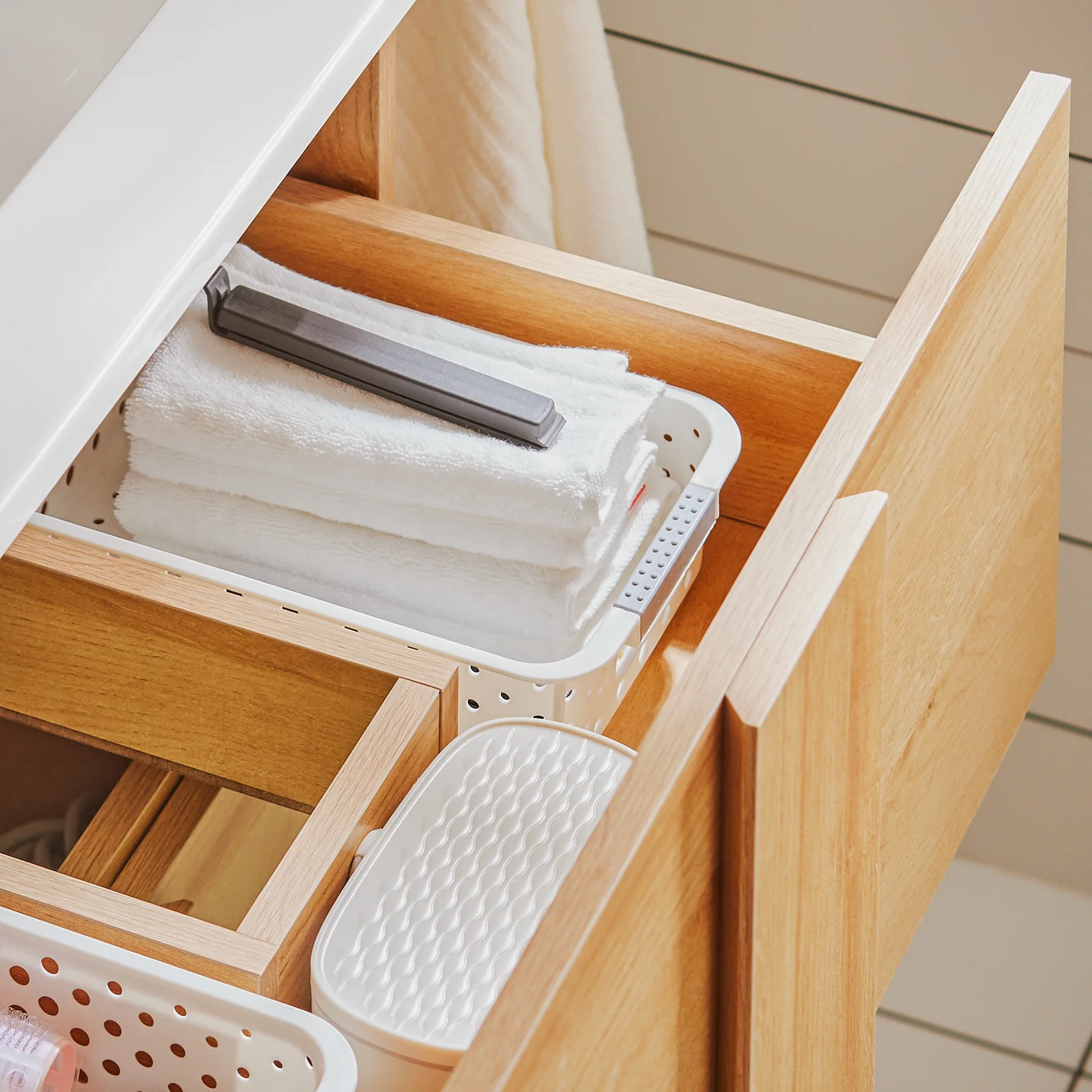 SoBuy BZR172-N Onderkast wastafel met twee laden, opbergkast voor badkamer, badkamermeubel, kast met wastafel van keramiek - Image 10