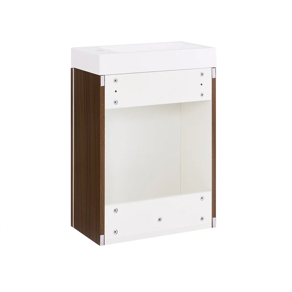 Pre-order SoBuy BZR196-BR Hangkast met wastafel, badkamermeubel met wastafel, wastafelset, handwasmachine - Image 9