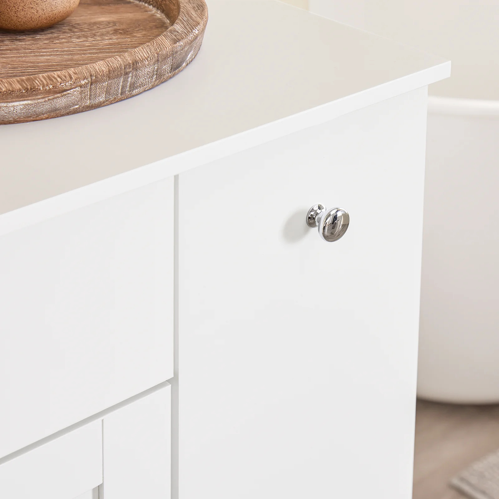 Pre-order SoBuy BZR214-W Badkamermeubel met wasmand, opbergzuil met 1 lade en schuifvak, waterdichte badkamerkast 78 x 38 x 90,3 cm, ideaal voor toilet, wastafel, toilet - Image 5