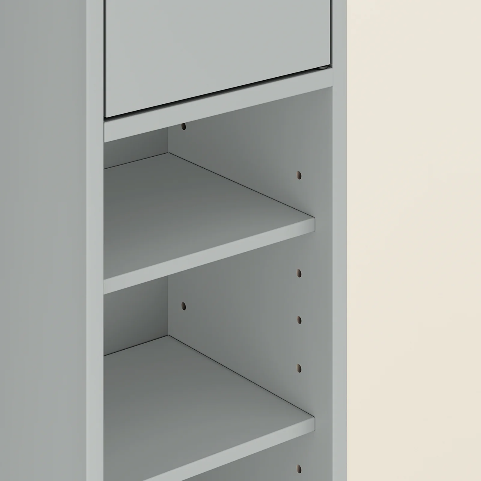 SoBuy BZR34-II-HG Hoge Badkamerkast – Smalle Opbergkast voor Badkamer– Vrijstaand Slank Badkamermeubel, Waterbestendig MDF met Verstelbare Planken en Lade, 20x20x180cm, Grijs - Image 6