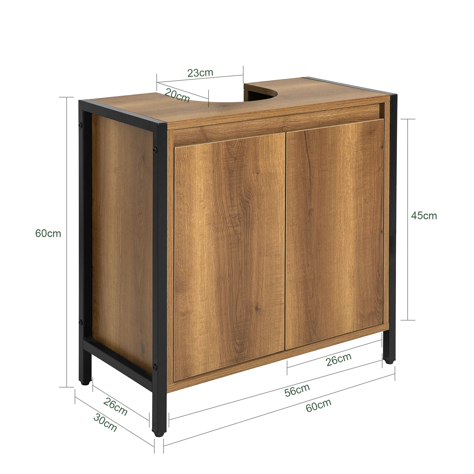 SoBuy BZR63-II-PF Wastafel onderkast - Wastafelmeubel - Badkamerkast - Badkamer onderkast - Image 5