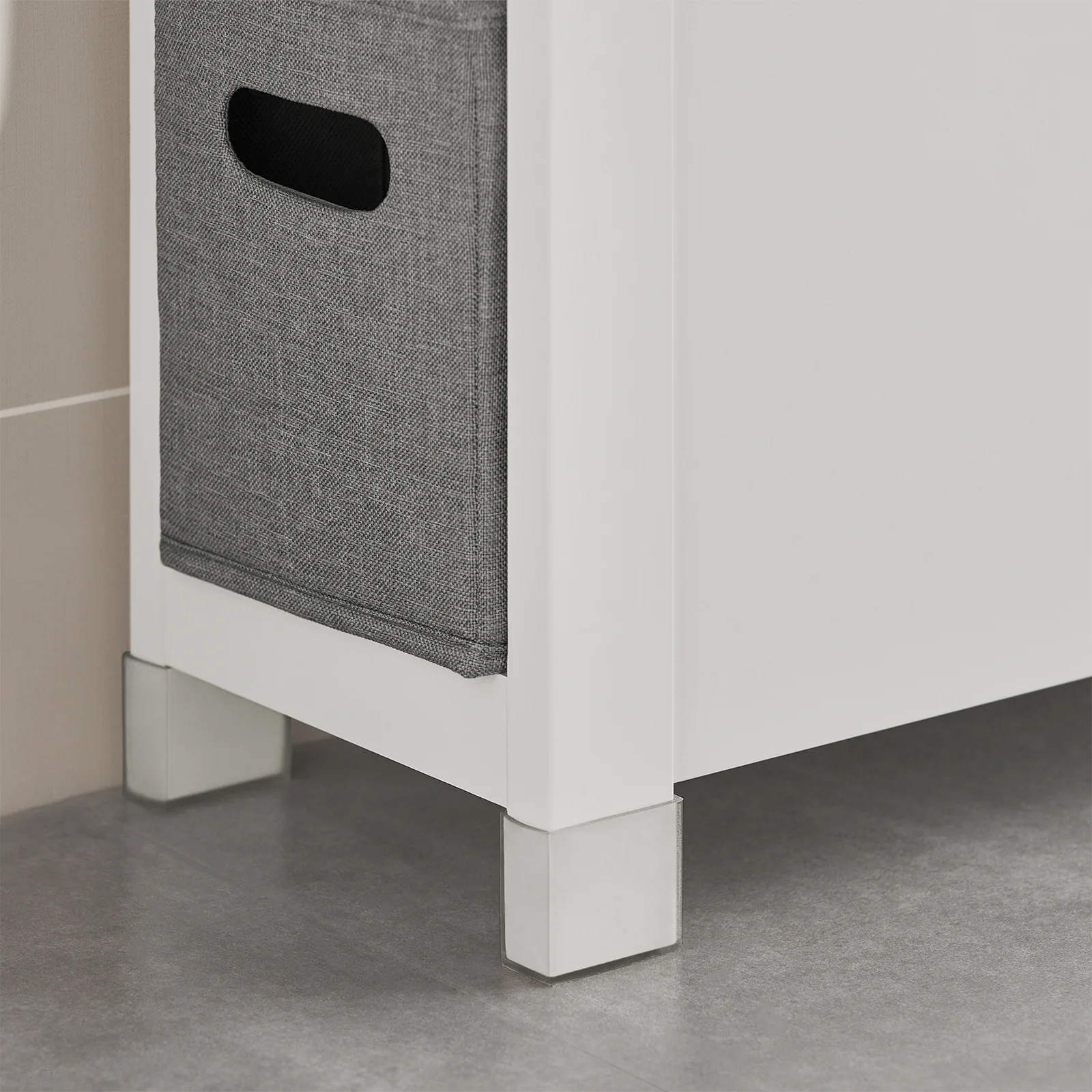 SoBuy BZR83-W Lage kast, Badkamer Kast, Toiletrolhouder, Toiletkast, Smalle Opbergkast, Staande Badkamerkast - Image 8