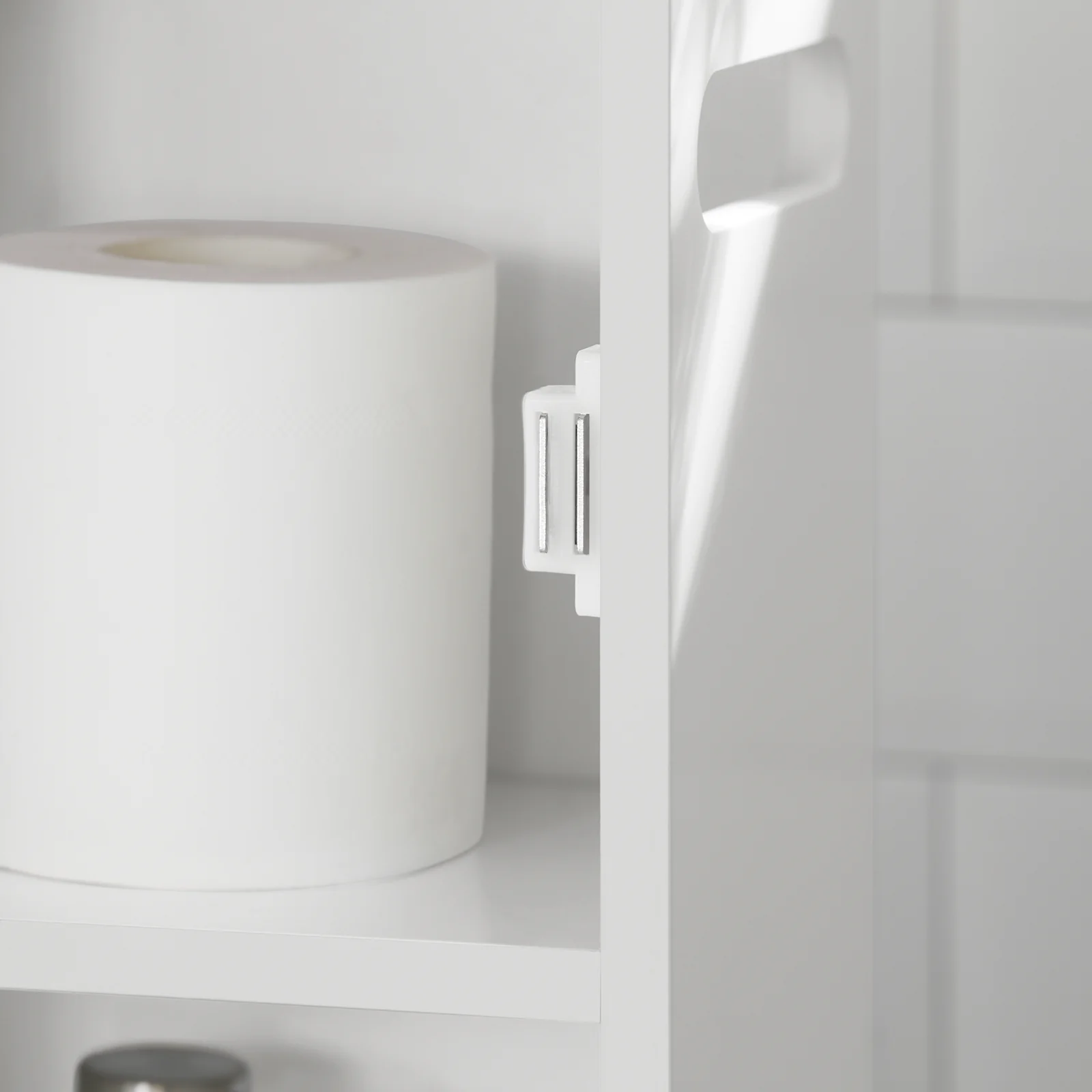 SoBuy BZR85-W Badkamer Kast, Staande Badkamerkast, Lage kast, Toiletrolhouder, Toiletkast, Smalle Opbergkast - Image 10