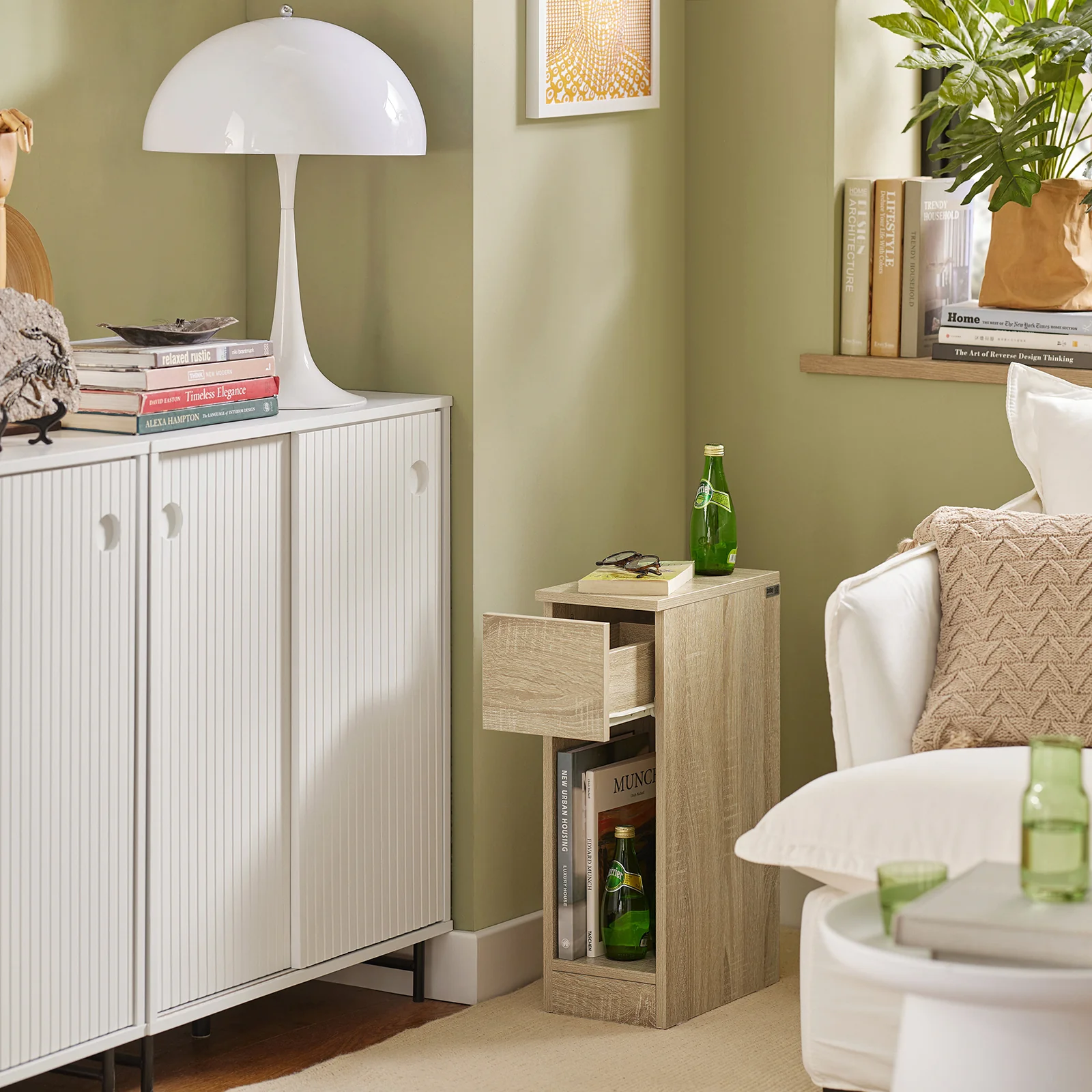 SoBuy FBT111-N Nachtkastje / Bijzettafel / Sofa Tafel met Lade – Compact en Modern - Image 4