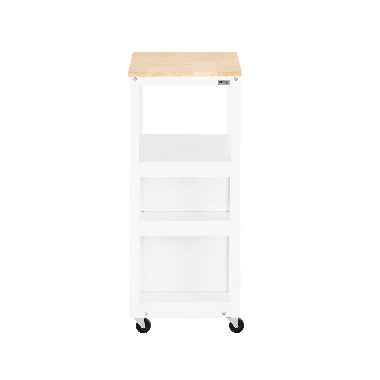 Pre-order SoBuy FKW111-WN Keukenwagen met 2 laden en 3 planken Serveerwagen Bijzetwagen Trolley Theewagen Barwagen Keukenrek met wieltjes - Image 6