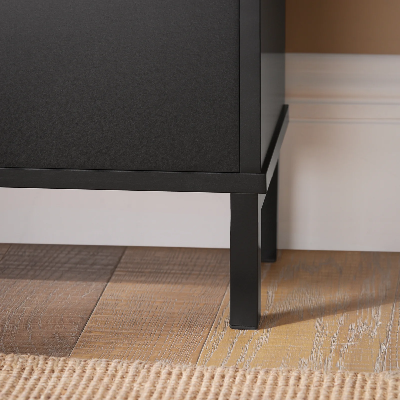 SoBuy FSR100-SCH Schoenenkast Smalle Schoenenkast met 4 Kleppen – Ruimtebesparend Modern Design voor Hal of Gang – Stevige Planken, Staand, Hoge Capaciteit – Zwart, 100x19x91cm - Image 9