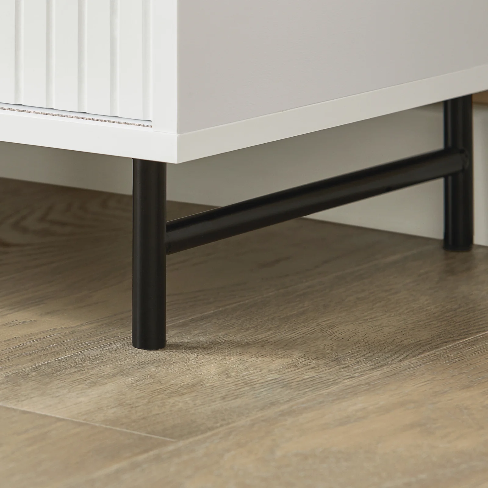 SoBuy FSR116-W Schoenenbank met Opbergruimte – 2 Schuifdeuren, 4 Verstelbare Planken & Comfortabel Kussen – 85x37x49 cm, Wit - Image 10