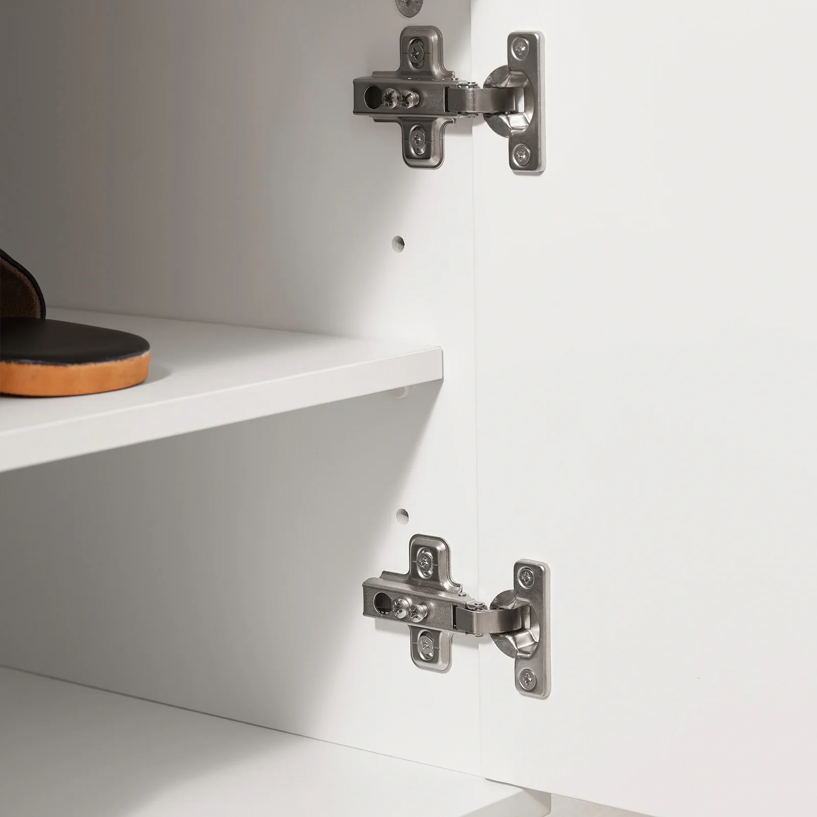 SoBuy FSR117-W Schoenenbank met Opbergruimte – 2-Deurs Kast met Zacht Kussen, Witte Schoenenopberger voor Hal, Slaapkamer en Woonkamer, 90x34x46 cm - Image 9