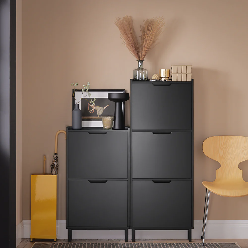 Pre-order SoBuy FSR151-SCH Schoenenkast met 2 Kleppen, Schoenencommode, Schoenenrek, Schoenenkist, Gangkast, Opbergkast voor Schoenen - Image 2