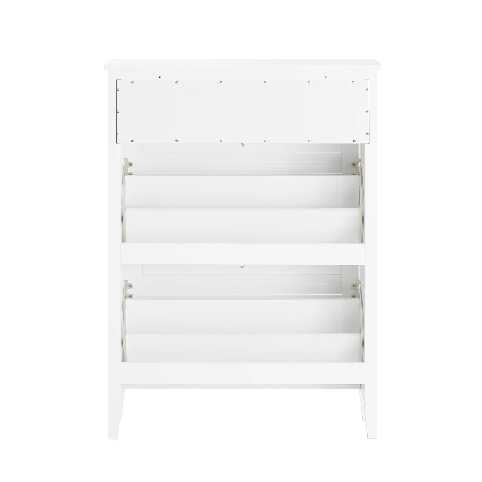SoBuy FSR152-W Schoenenkast met 2 Kleppen – Smalle Schoenenopberger voor Hal of Slaapkamer – 80 x 25 x 108 cm – Ruimtebesparend & Stijlvol - Image 14
