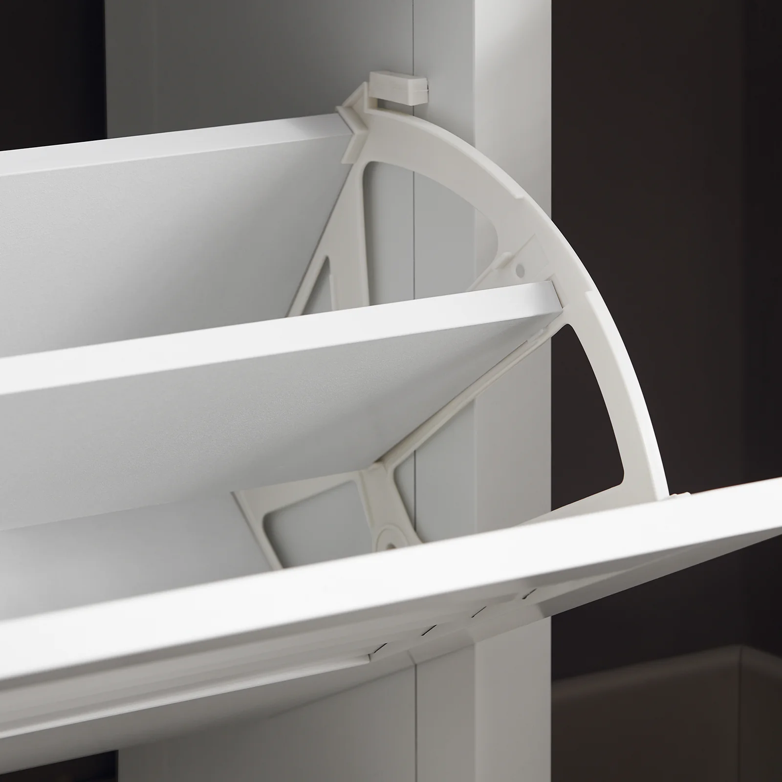 SoBuy FSR152-W Schoenenkast met 2 Kleppen – Smalle Schoenenopberger voor Hal of Slaapkamer – 80 x 25 x 108 cm – Ruimtebesparend & Stijlvol - Image 9