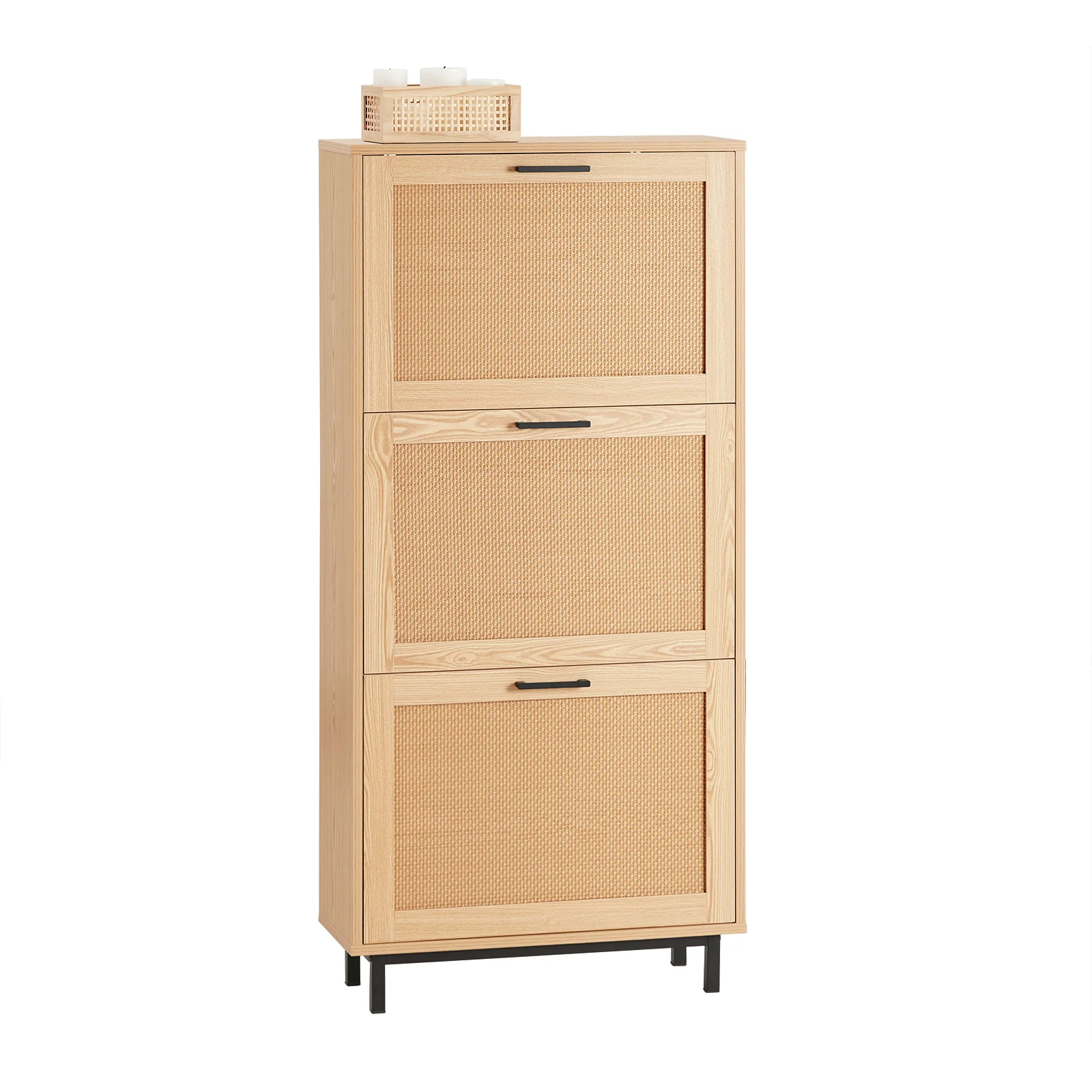 SoBuy FSR155-N Schoenenkast met 3 Kleppen, Schoenencommode, Schoenenrek, Schoenenkist, Gangkast, Opbergkast voor Schoenen