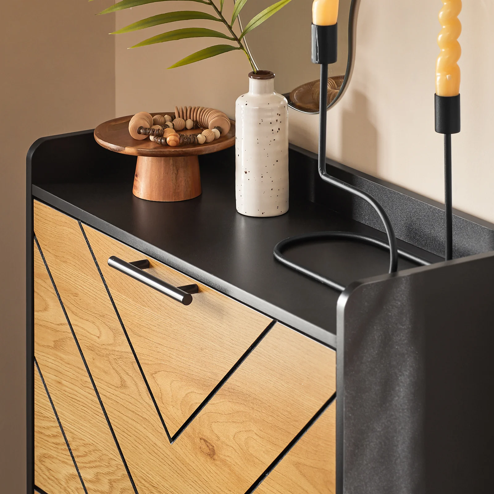 SoBuy FSR164-SCH Schoenenkast, schoenenkast, 3 kleppen, ingangsmeubels, schoenenrek op voet, 62 x 24 x 125 cm - Image 12