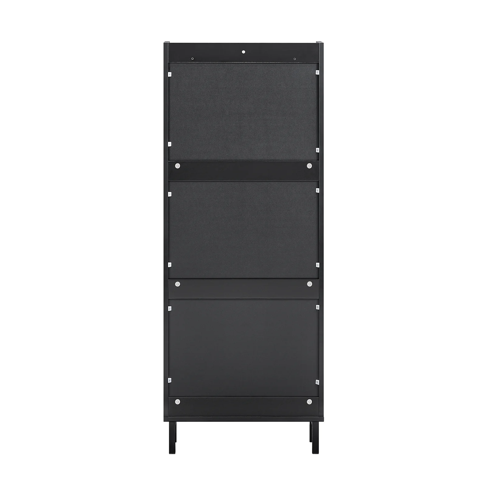 SoBuy FSR177-H-SCH Schoenenkast met 3 Deurtjes, Moderne Schoenenopberger, Compacte Schoenenopslag, Smalle Schoenenkast voor Kleine Hal of Gang 50x19x130cm Zwart - Image 11