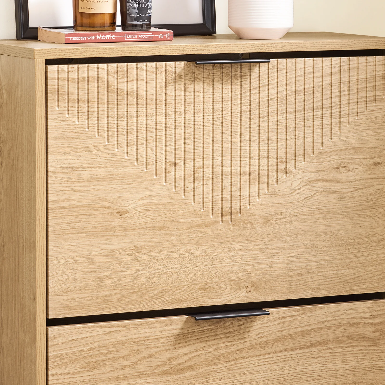 SoBuy FSR200-II-N Schoenenkast met 2 Kleppen – Ruimtebesparend Schoenenmeubel voor 8 Paar – Anti-Kantel Systeem – Geschikt tot EU Maat 47 – Licht Hout – 60×24×83 cm - Image 9
