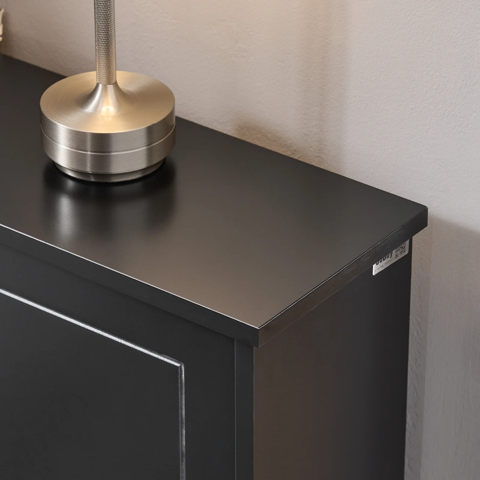 SoBuy FSR99-SCH Schoenenkast – Smal & Stijlvol Schoenenmeubel met 2 Kleppen – Ruimtebesparend Opbergsysteem voor 8–10 Paar Schoenen – Voor Hal of Appartement – Zwart 76x18x78cm - Image 11