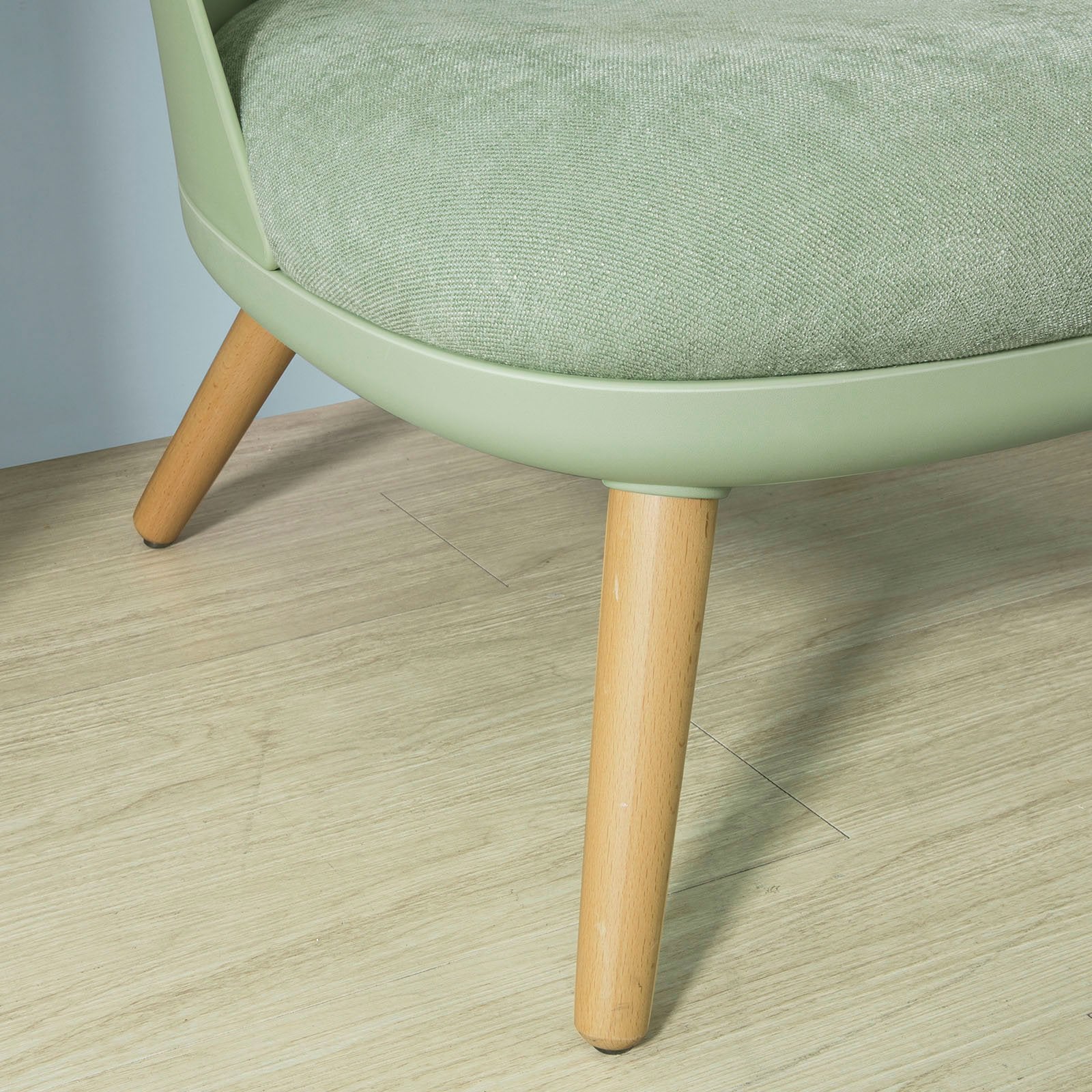 SoBuy FST63-GR TV Fauteuil Voetenbank Relaxstoel met Kruk Mint Groen - Image 5