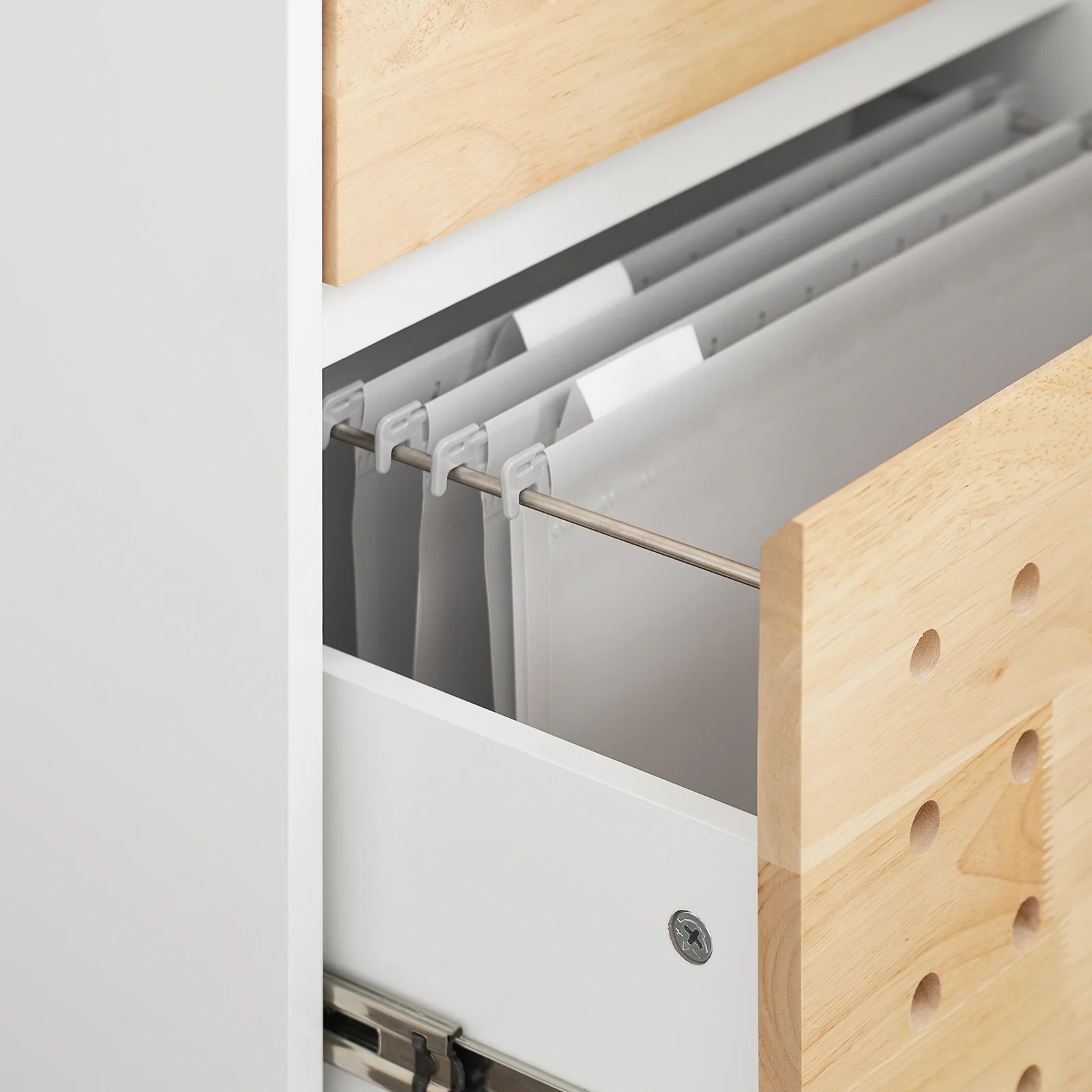 SoBuy ASK06-WN Bureaukast met wieltjes, bureau-organizer, opbergkast, kantoor, met laden, 45 x 45 x 59 cm, wit - Image 12