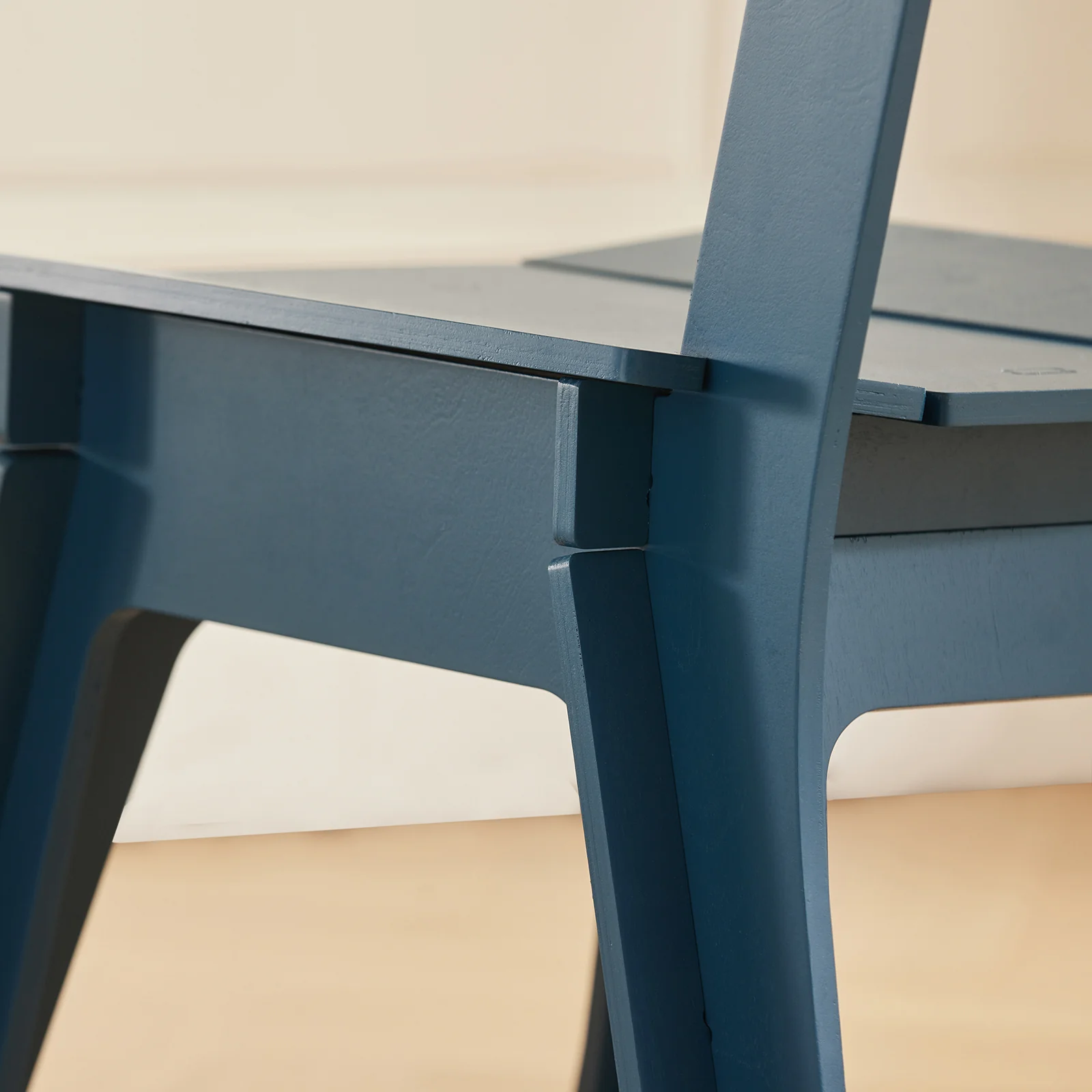 SoBuy HFST01-B Designstoel, Eetkamerstoel, Bureaustoel, Comfortabele Ergonomische, met Rugleuning, Zithoogte 41 cm, Structuur Pen-en-Gat, Hout, Blauw, 44,5x86x61 cm - Image 7
