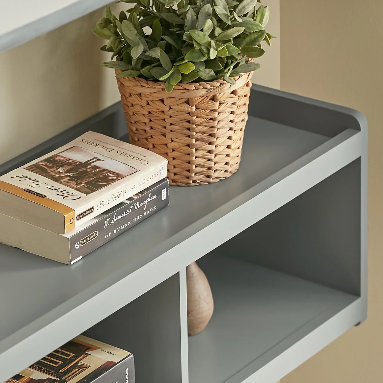 SoBuy FHK28-HG Kapstokken - Wandkapstok - Muur/Wand Kapstok - Wandplank Garderobe met 3 Compartimenten en 4 Dubbele Haken - Image 6