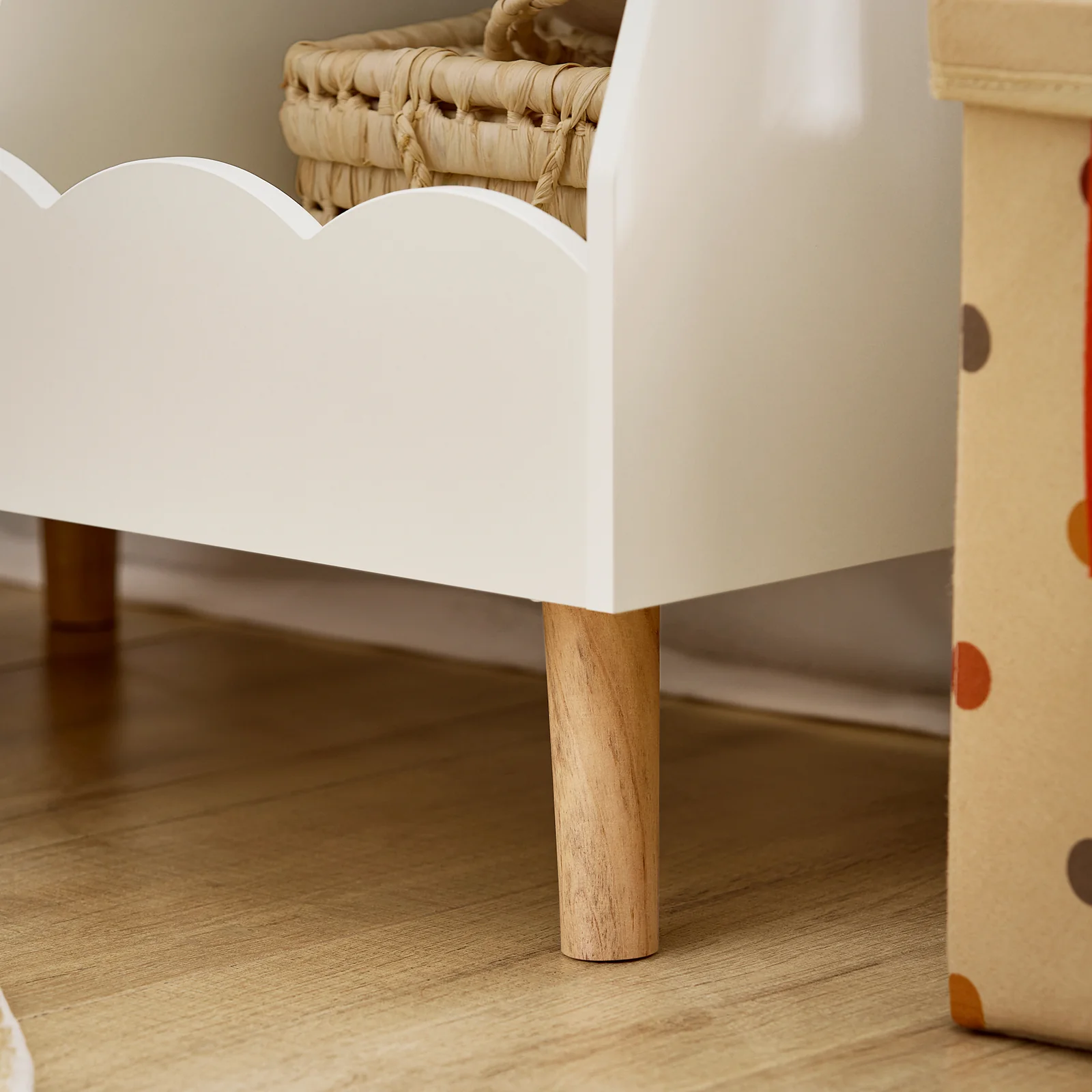 SoBuy KMB100-K-W Kinderboekenkast, boekenkast, opbergrek, speelgoed voor kinderen, opbergkast op poten voor kinderkamer, 2 open vakken - Image 6