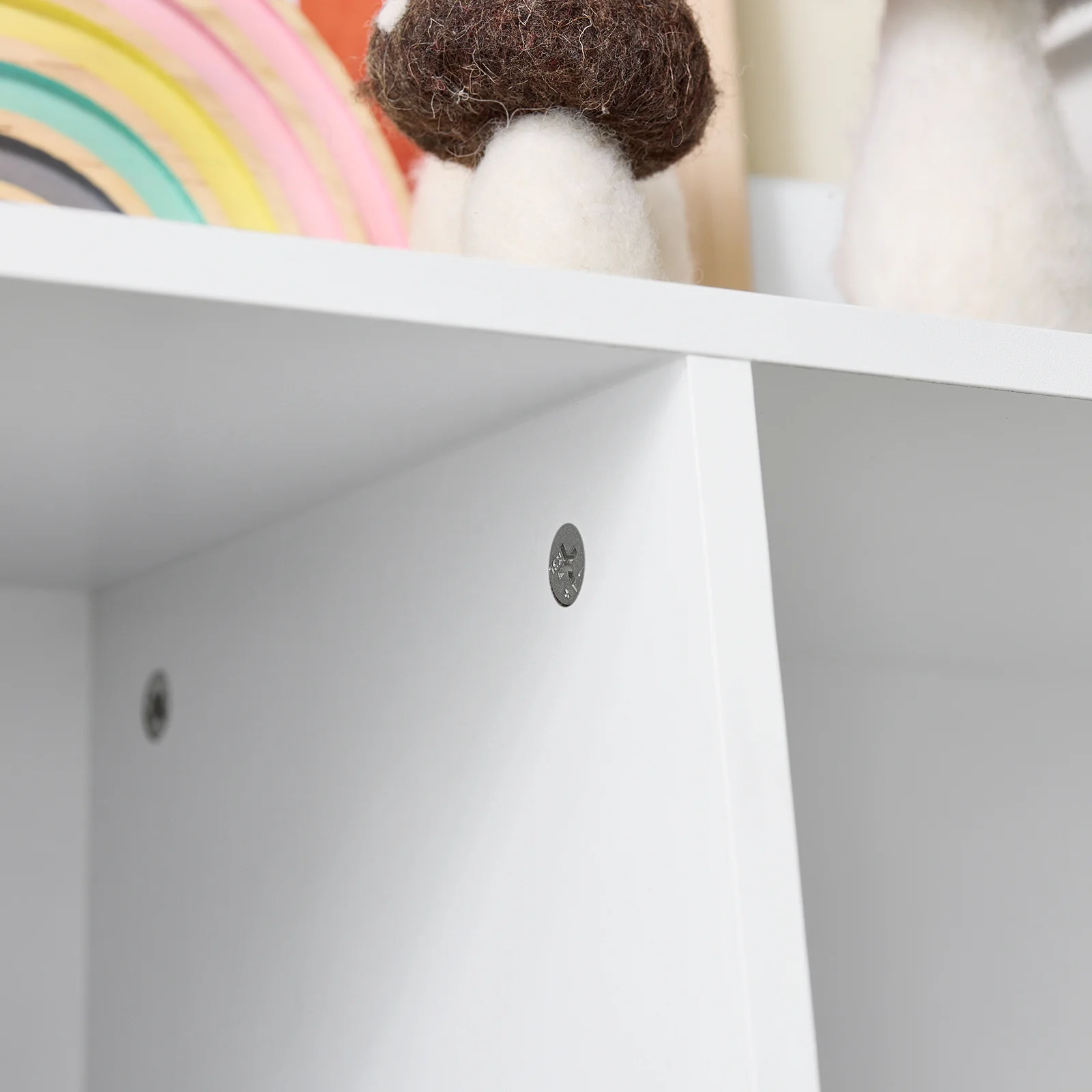 SoBuy KMB55-K-W Boekenkast voor kinderen, speelgoed, kinderen, met 5 vakken, meubels, opslag, speelgoed, rek, boekenkast, tijdschriftenrek, wit, 80 x 34 x 104 cm - Image 9