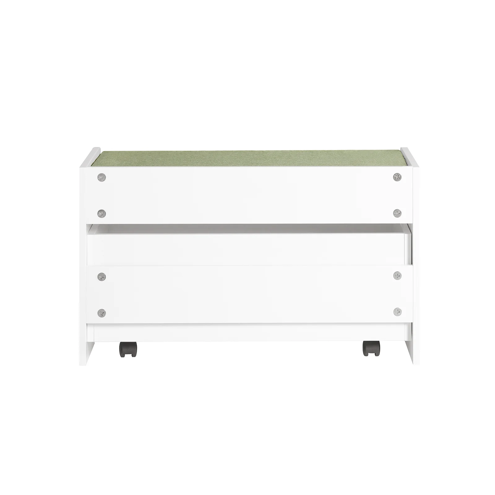 SoBuy KMB80-W Speelgoedkist voor Kinderen, Speelgoed Opbergdoos, Speelgoedkist Bank voor Kinderen, Kinderboekenplank, Opbergkast met 1 Lade op Wielen en Gewatteerde Zitting met Kussen - Image 11
