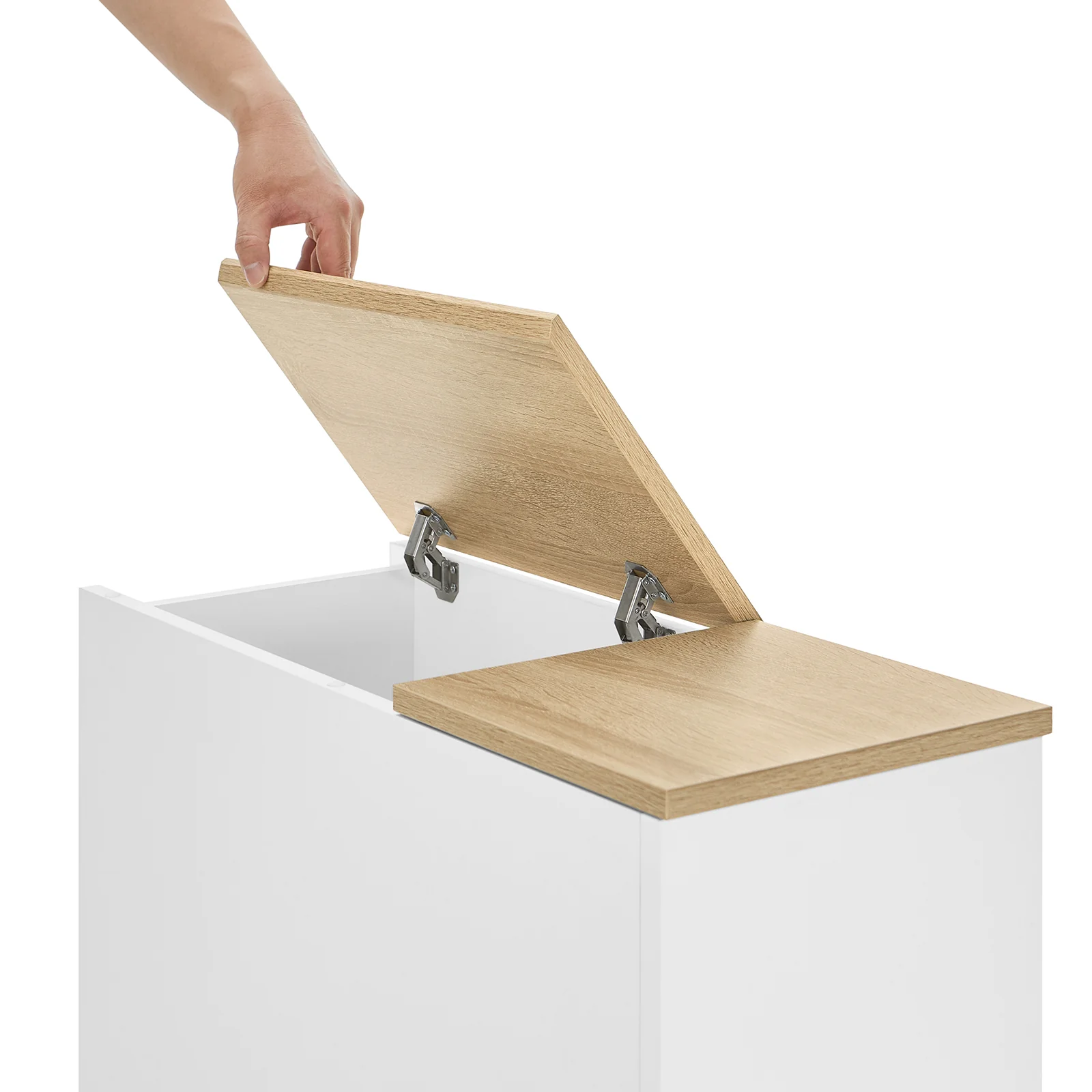 SoBuy FBT162-WN Nachtkastje met 3 vakken voor boxspringbed banktafel bijzettafel smal telefoontafel nachtkastje nachtkastje nachtkastje wit BHT ca. 20x60x65cm - Image 15