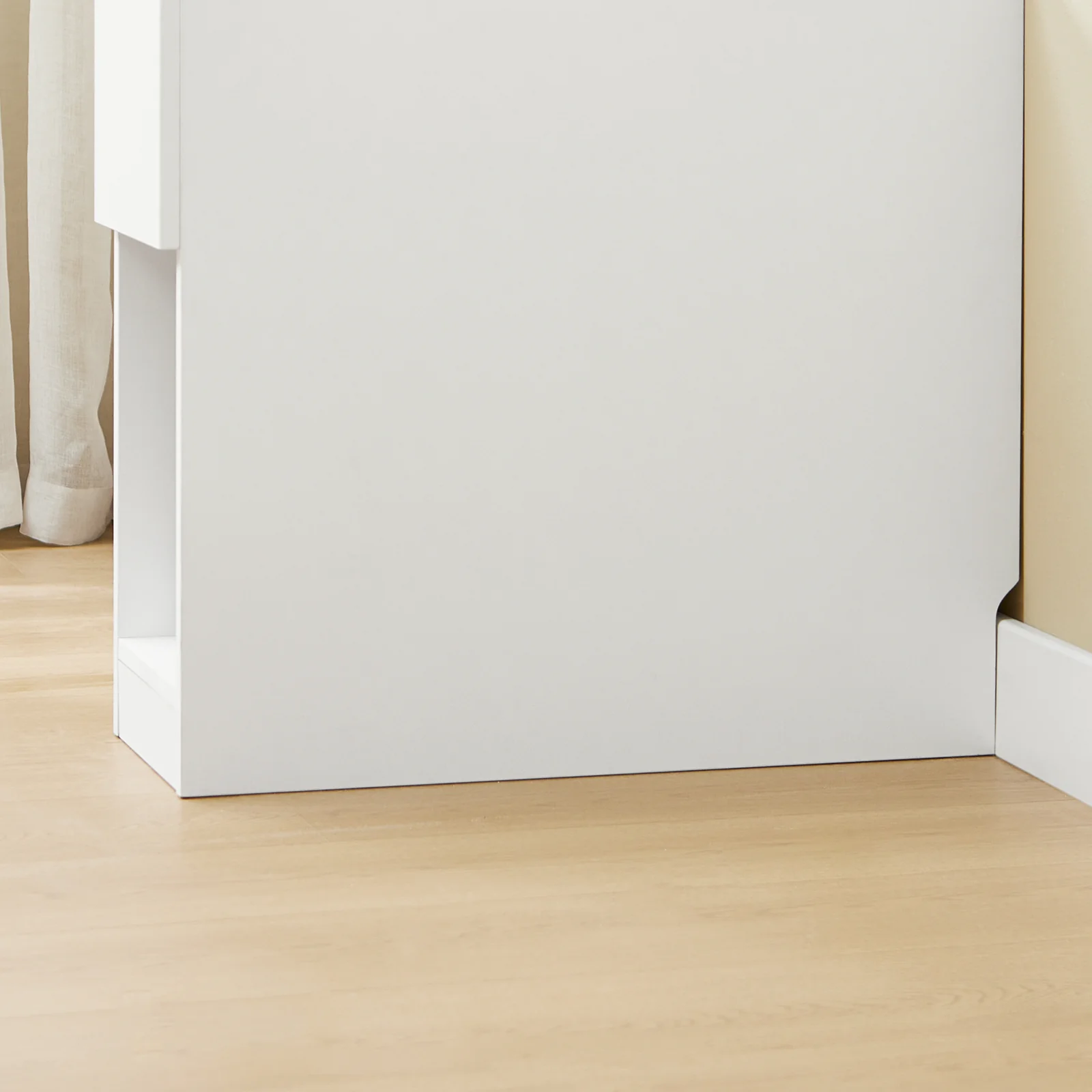SoBuy FBT162-WN Nachtkastje met 3 vakken voor boxspringbed banktafel bijzettafel smal telefoontafel nachtkastje nachtkastje nachtkastje wit BHT ca. 20x60x65cm - Image 7