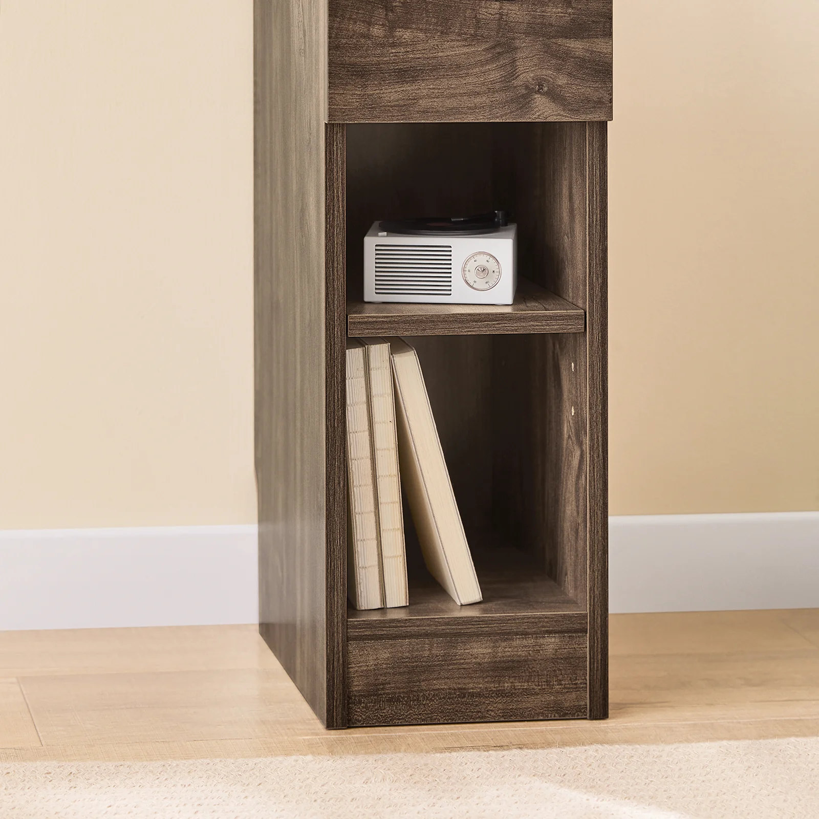 SoBuy FBT111-SN Nachtkastje met lade voor boxspringbed banktafel bijzettafel smal telefoontafel nachtkastje nachtkastje nachtkastje hout BHT ca. 20 x 60 x 35 cm - Image 6