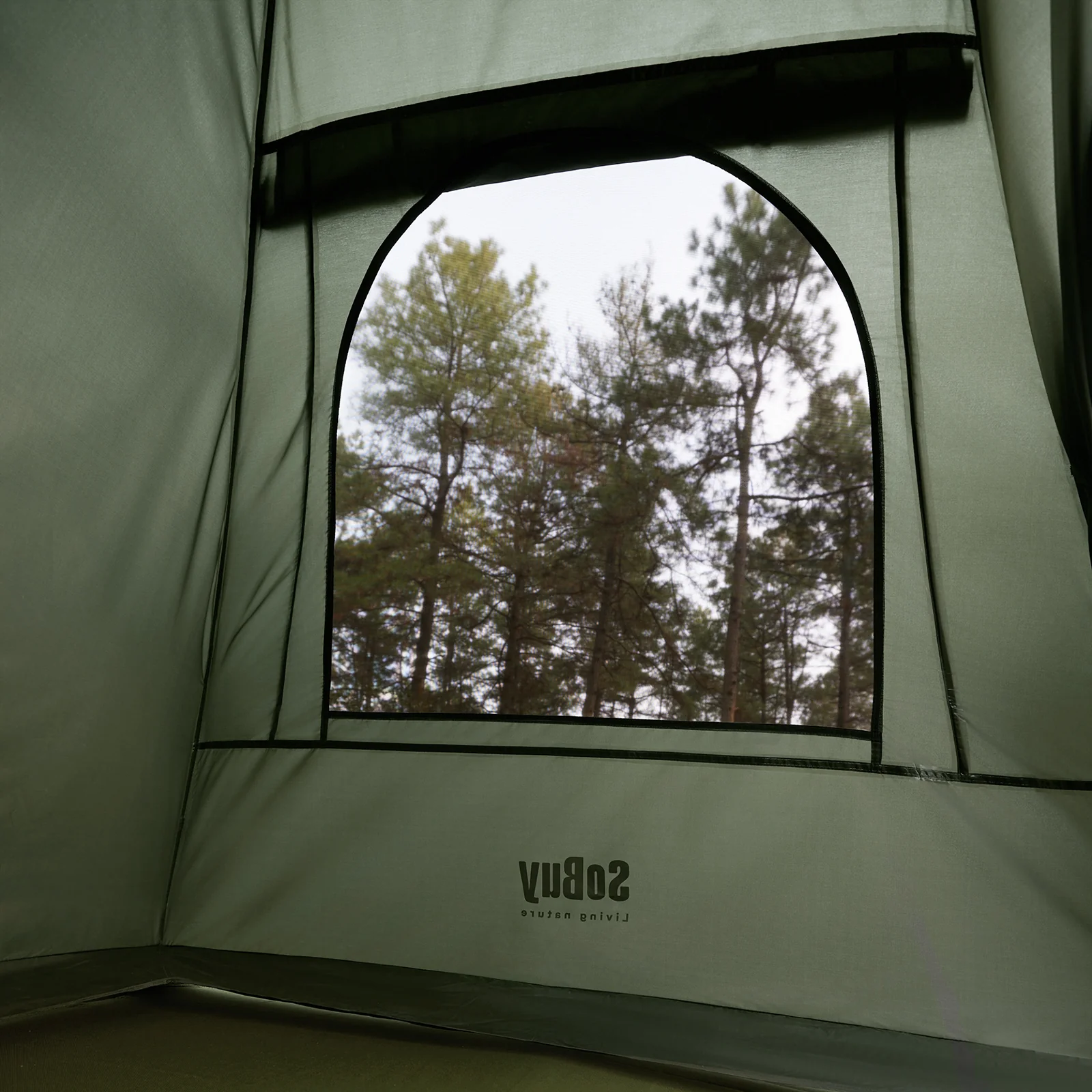 SoBuy OGS32-II-L-GR Veldbed met tent voor 2 personen, 4-in-1 tent op palen met roltas, waterdicht, campingbed, outdoor, campingbed, familietent zonder matras, vistent groen, 193 x 188 x 145 cm - Image 10