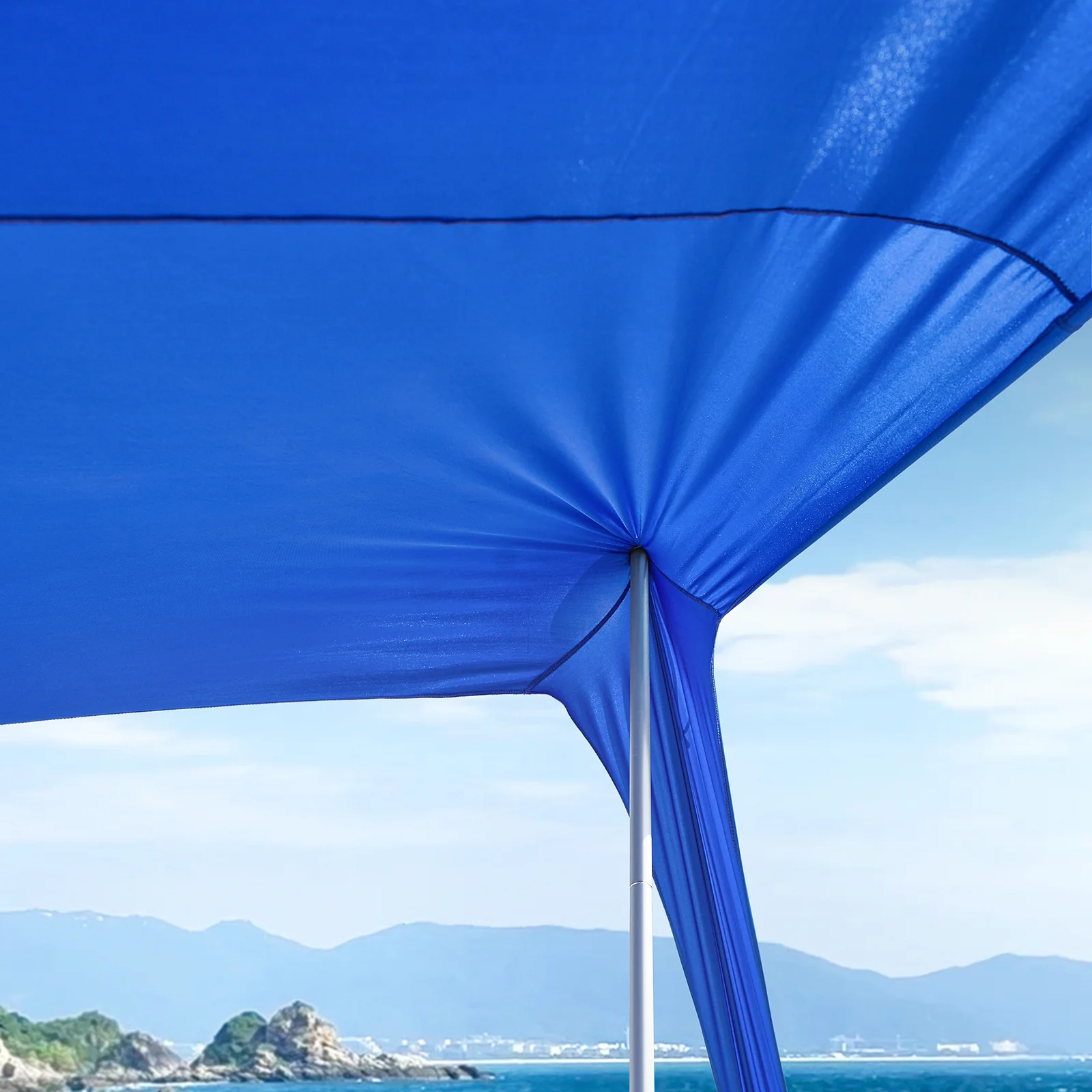 SoBuy OZT01-DB Strandhuisje, lycra, polyester, UPF30, draagbare strandtent, strandparasol, schaduw - Image 12