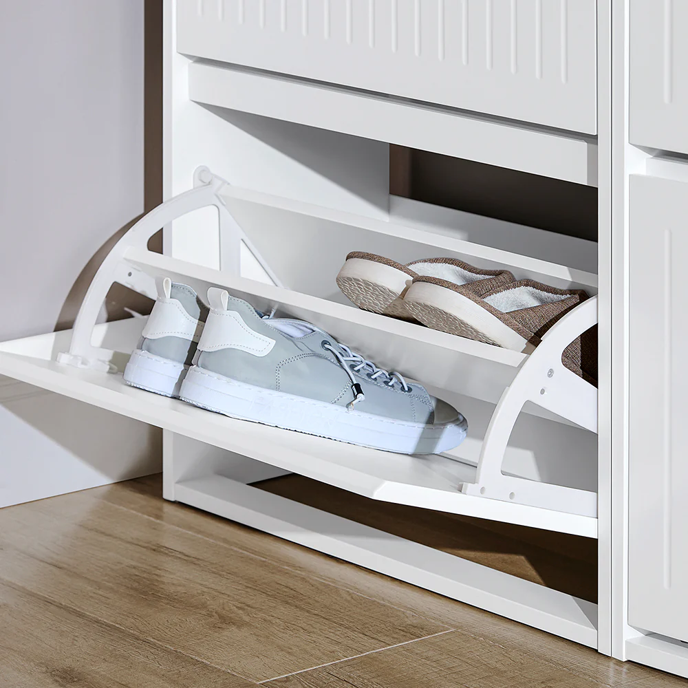 SoBuy FSR165-K-W Schoenenkast met 2 Flappen, Schoenencommode,Schoenenkist, Gangkast, Opbergkast - Image 5