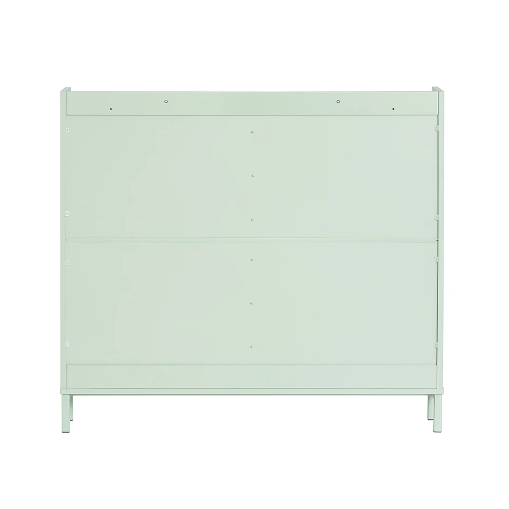 SoBuy FSR100-GR Schoenenkast met 4 Deuren | Compacte Schoenenopbergkast voor Smalle Ruimtes | Geschikt voor Kleine Ingangen of Gang | 100x19x91cm | Groen - Image 13
