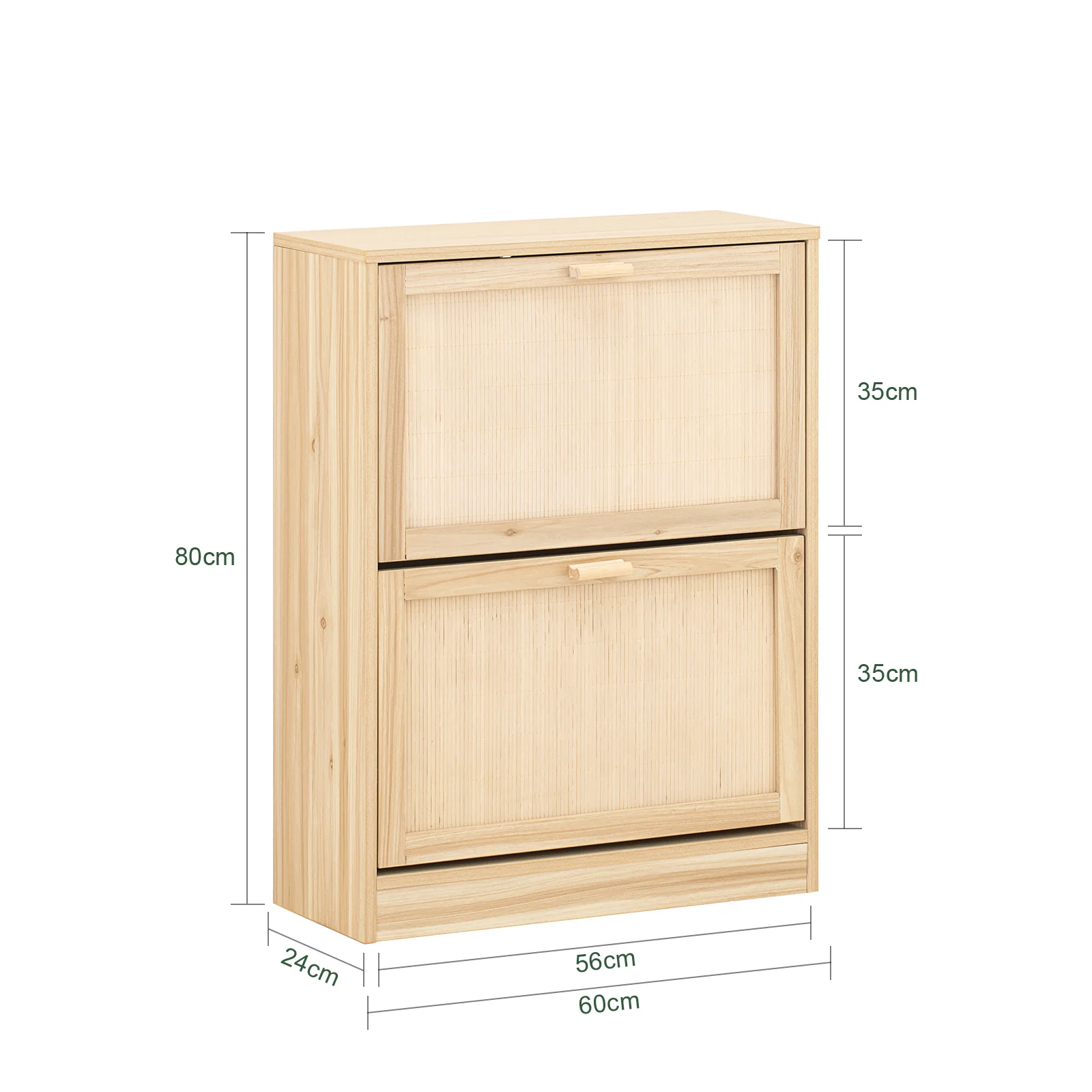 SoBuy Set FSR163-N + FSR160-N – Bamboe Schoenenmeubel Set in Natuurkleur, Schoenenbank met Kussen + Schoenenkast met 2 Kleppen, 2-delige Haloplossing - Image 6