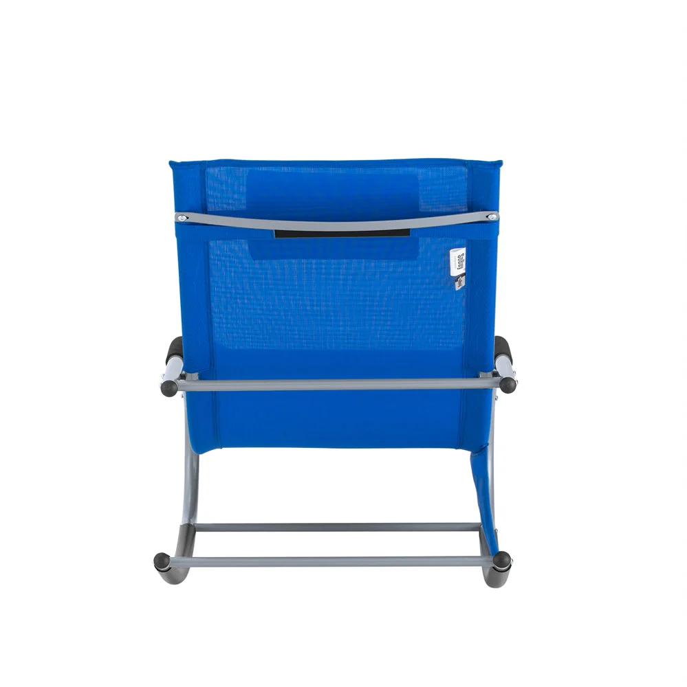 SoBuy OGS28-KBx2 | Set van 2 | Ligstoel | Tuinstoel | Swingstoel | Schommelstoel | Ergonomische | met Verstelbare Hoofdsteun en Zijzak | Koningsblauw - Image 6