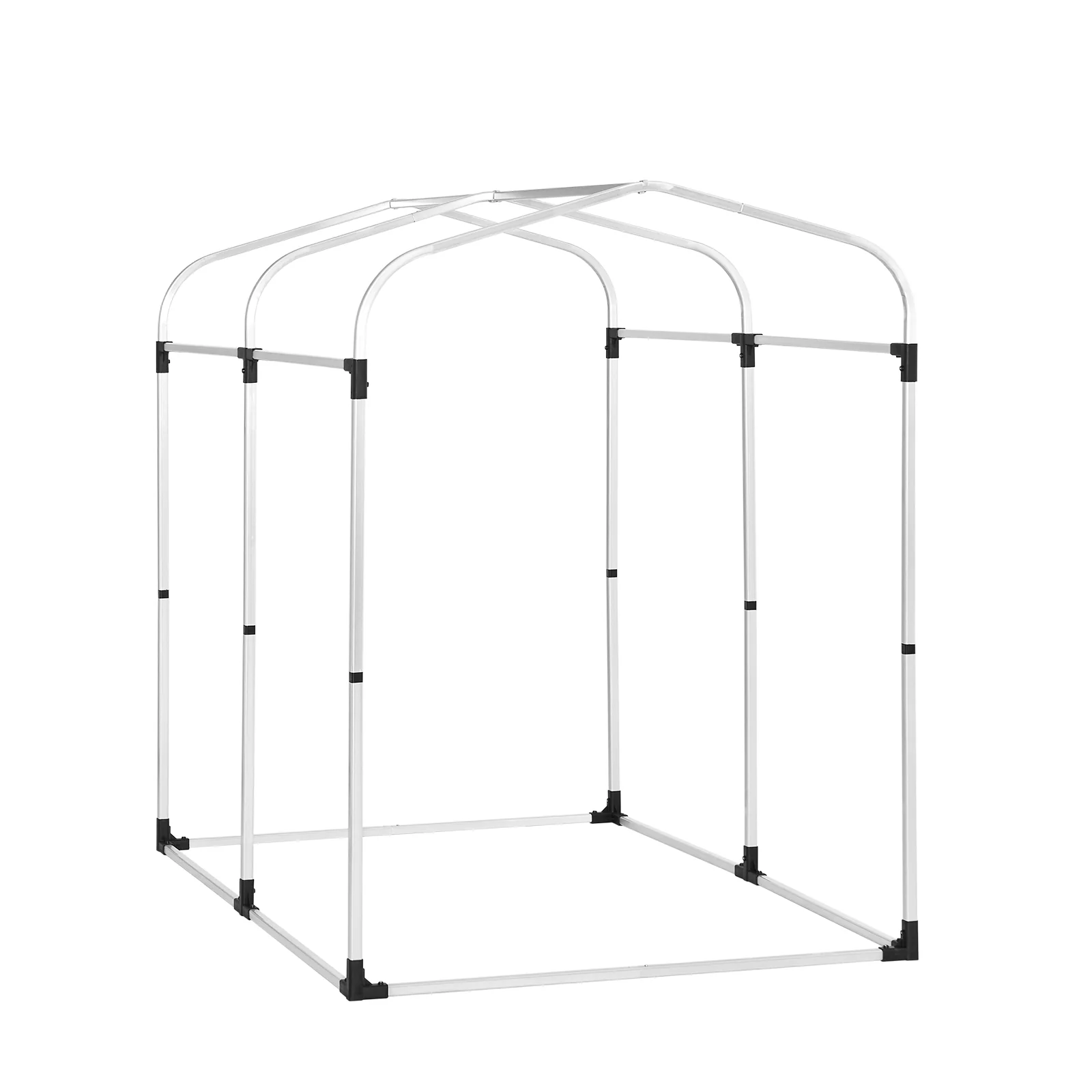 SoBuy KLS11-DG Tuinhuis, tuinhuis voor buiten, waterdicht, motorhuis met haken, garage voor fiets en gereedschap, fietsschuur, opslag en opslag, grijs, 120 x 176 x 163 cm - Image 14