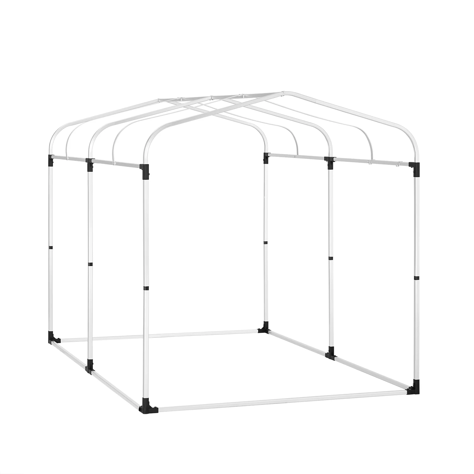 SoBuy KLS11-L-DG Tuinhuis, Waterdichte Buitenberging, Motorfietsoverkapping met Haken, Fiets- en Gereedschapsgarage, Fietsenstalling, Opslagruimte, Grijs, 159x219x165 cm - Image 15
